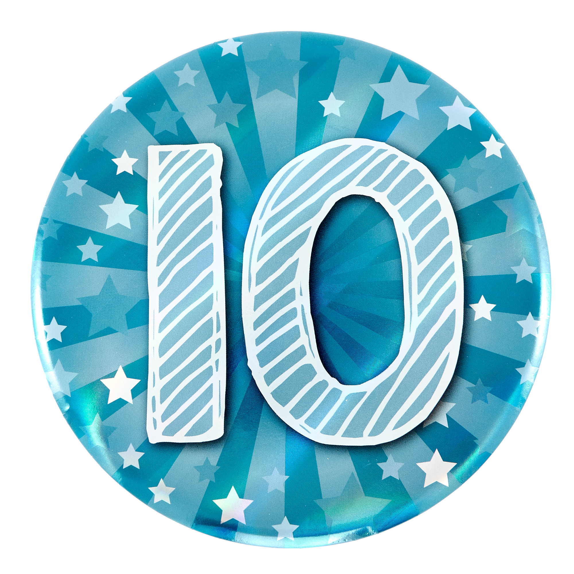 Giant 10th Birthday Badge - Blue
