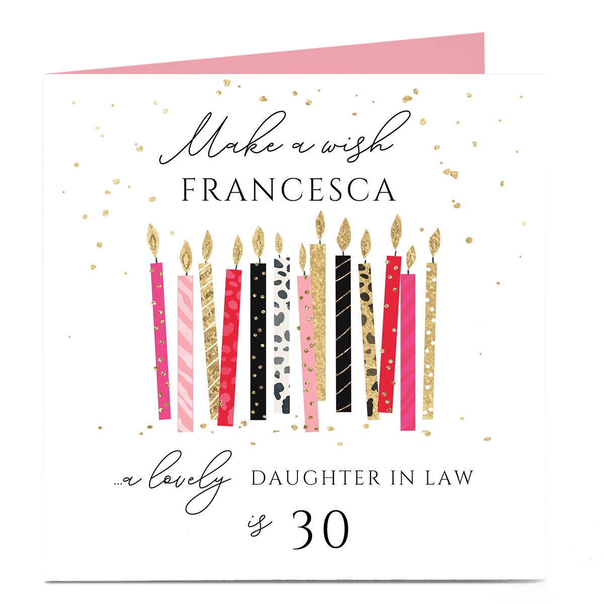 Personalised Birthday Card - Birthday Candles, Editable Age & Recipient