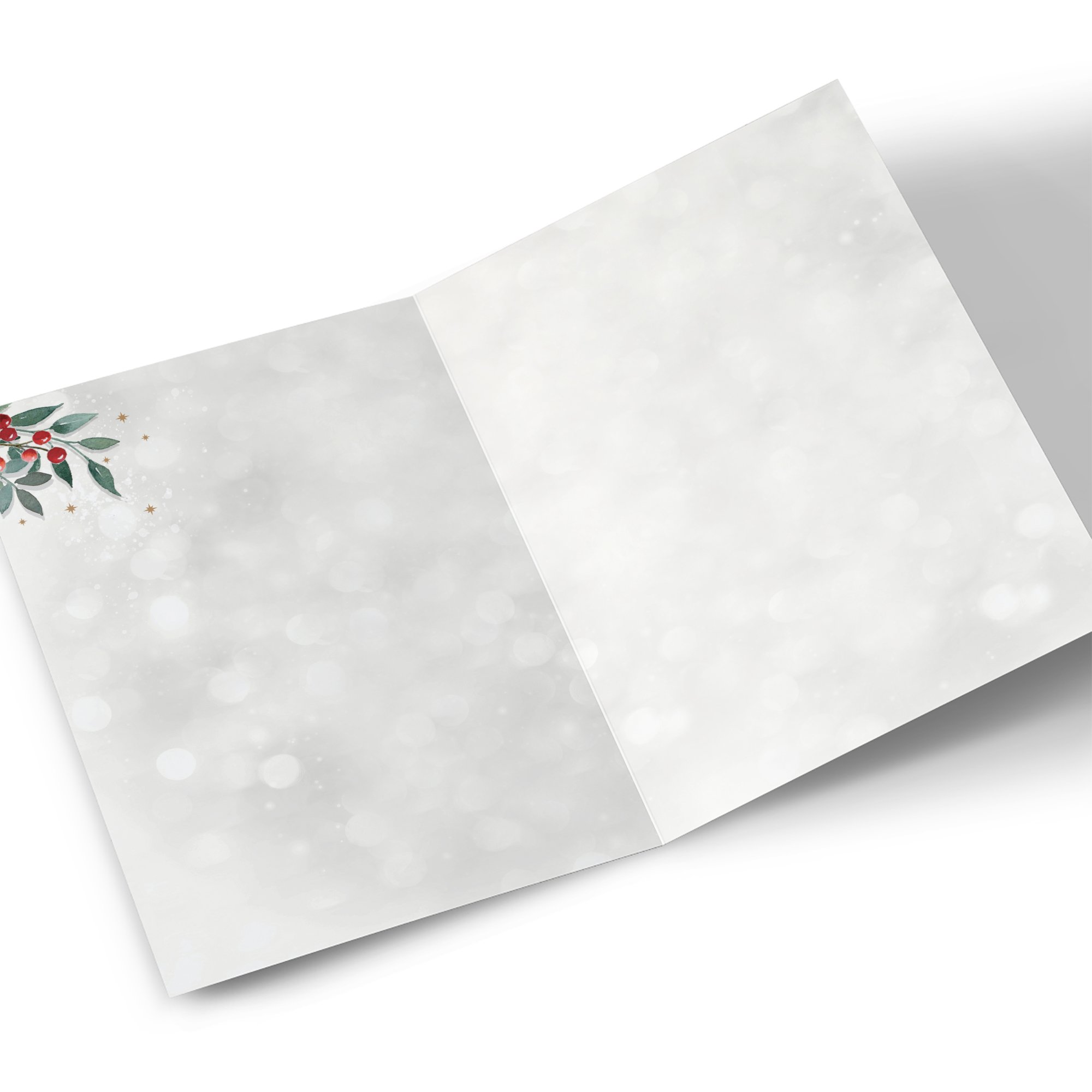 Personalised Christmas Card - Baubles & Holly