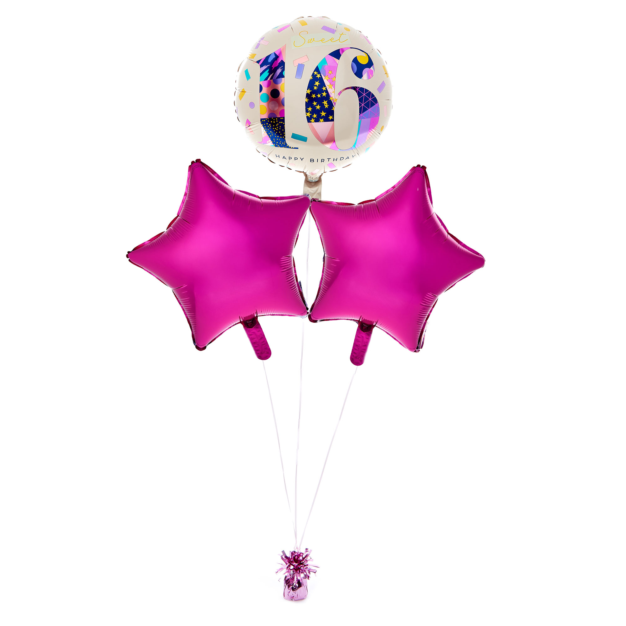 Sweet 16 Birthday Balloon Bouquet - DELIVERED INFLATED!