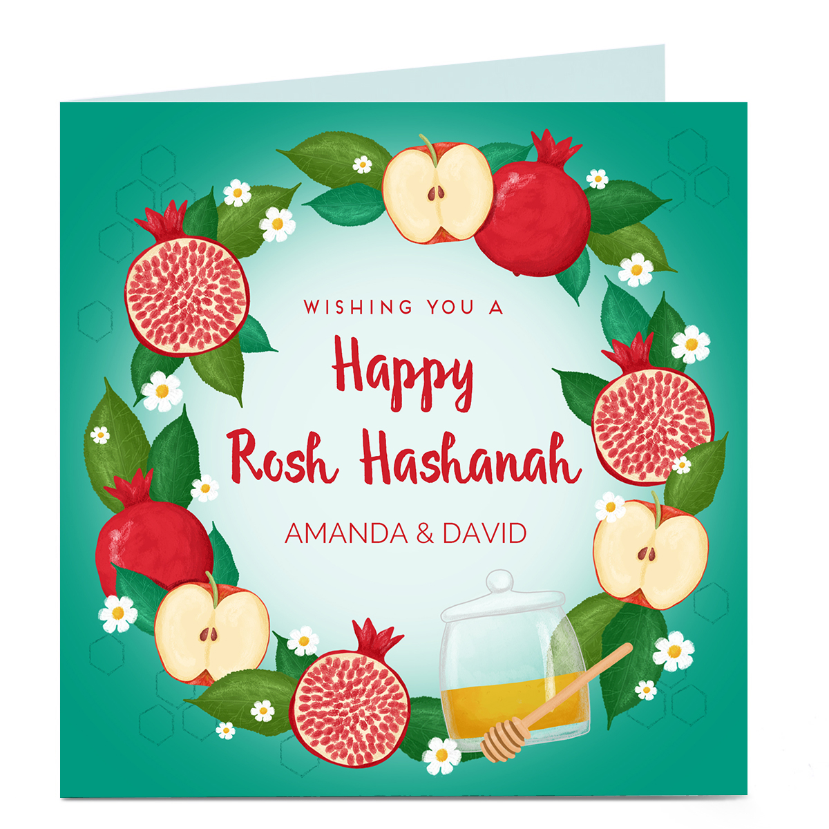Personalised Rosh Hashanah Card - Fruit & Honey