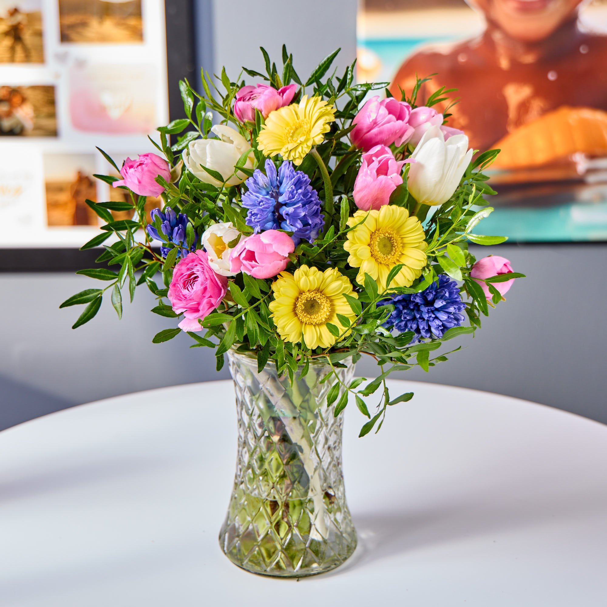 Blossoming Gifts Spring Pastels Flower Bouquet - Free Delivery!