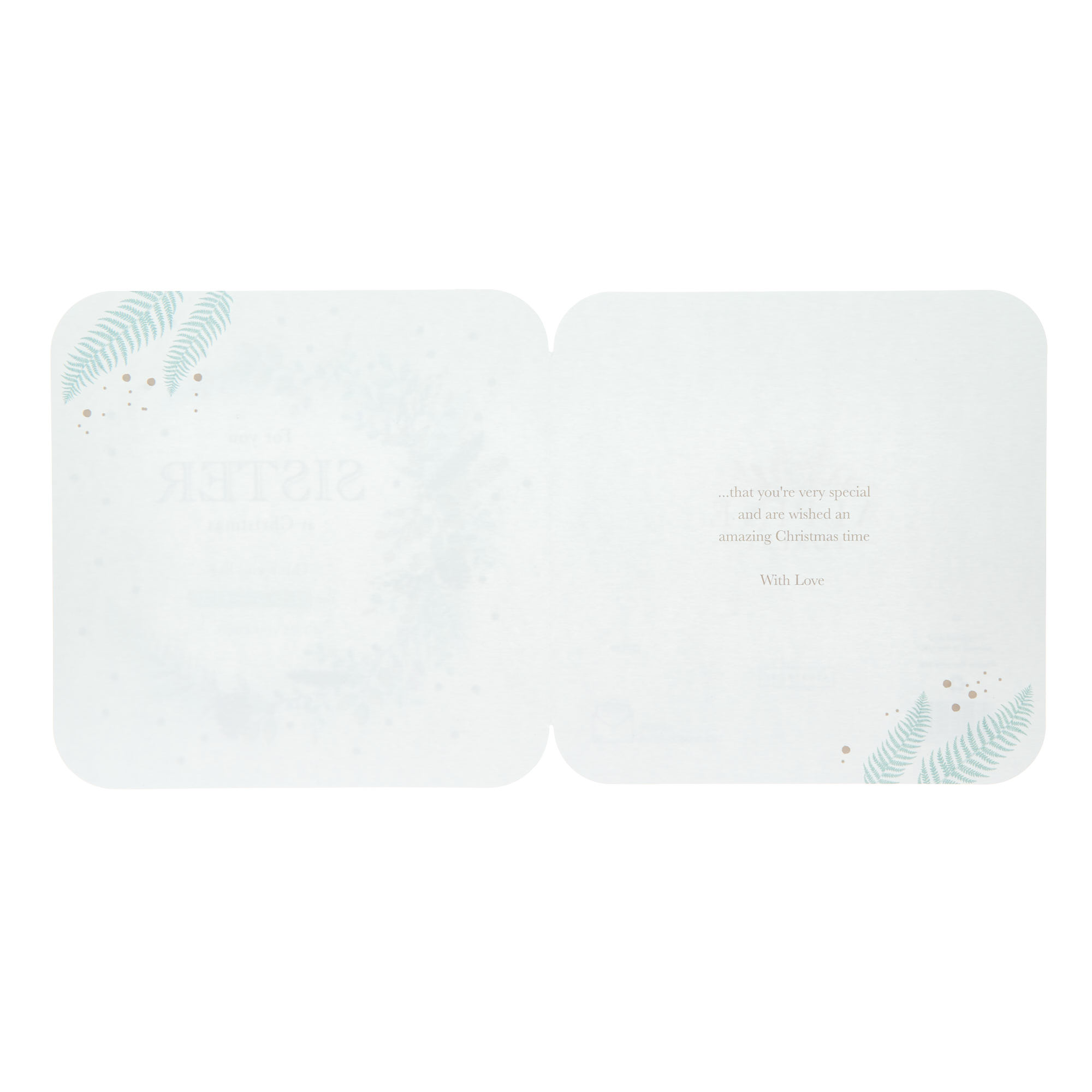 Sister Crescent Wreath Christmas Card