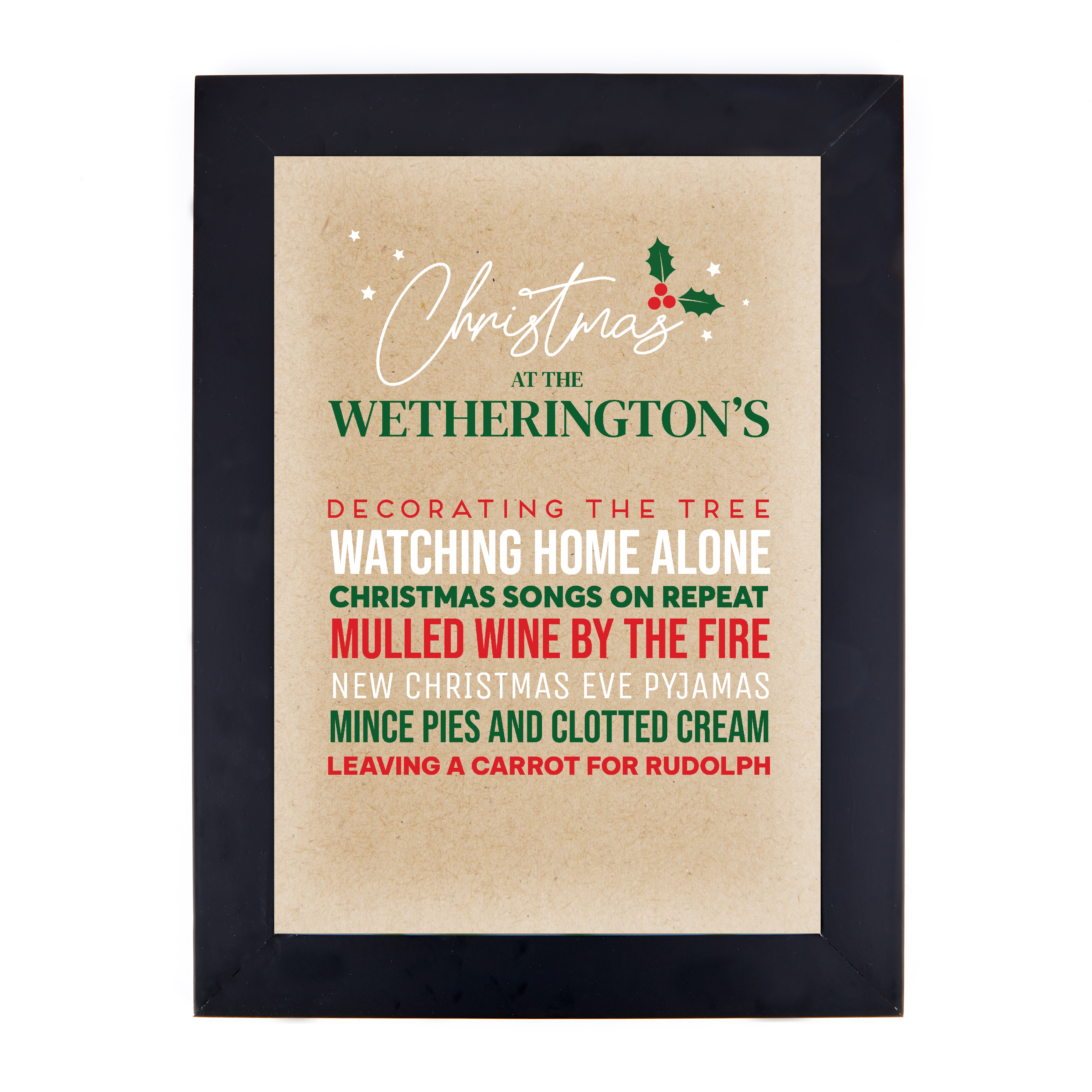 Personalised Christmas Print - Christmas Traditions