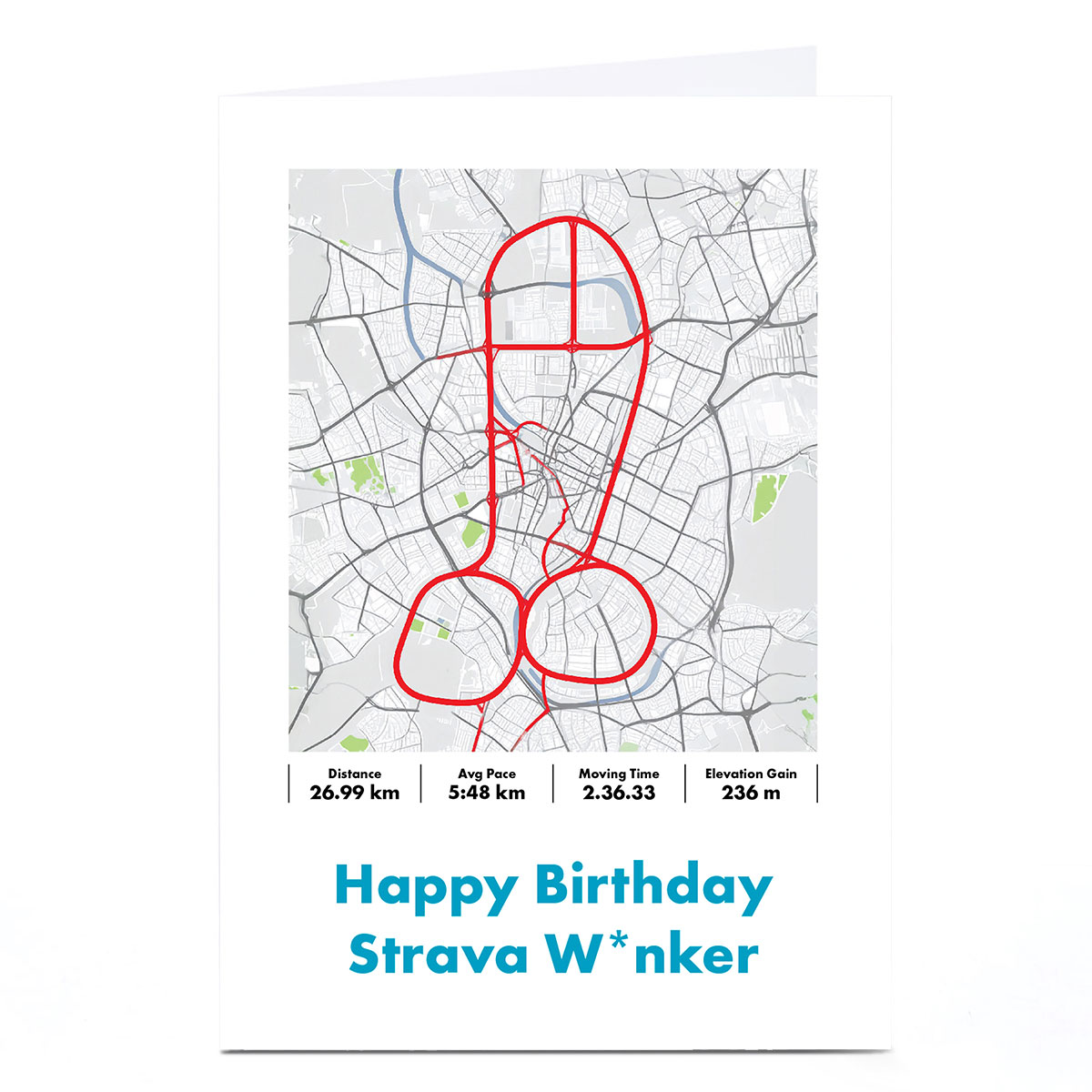 Personalised Birthday Card - Strava W*nker