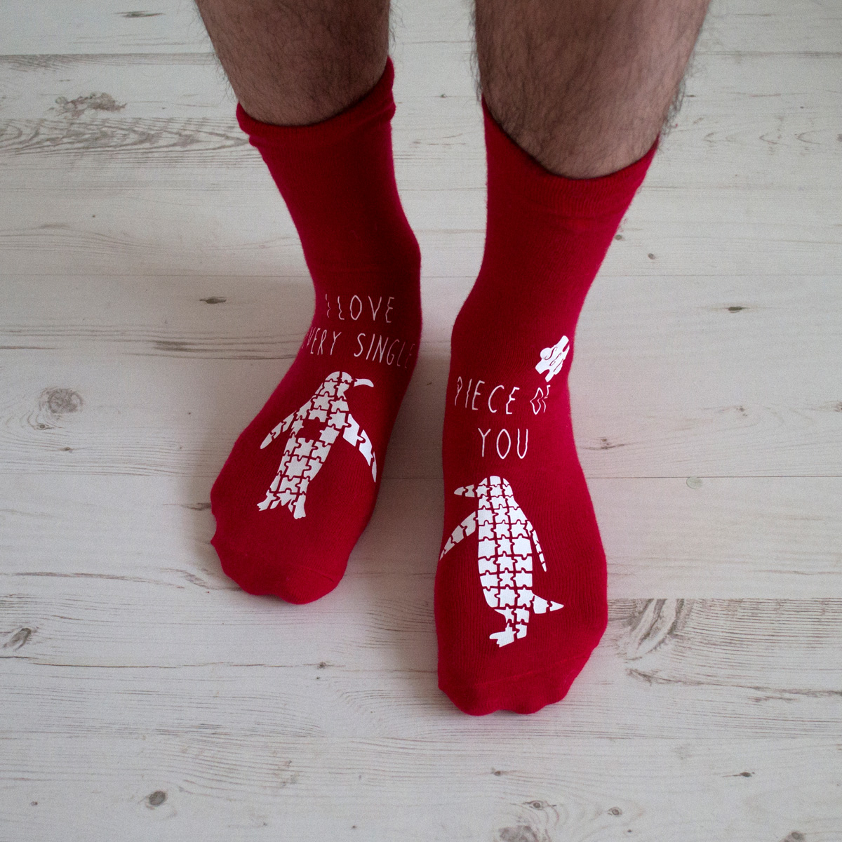 Personalised Socks - Penguin Jigsaw
