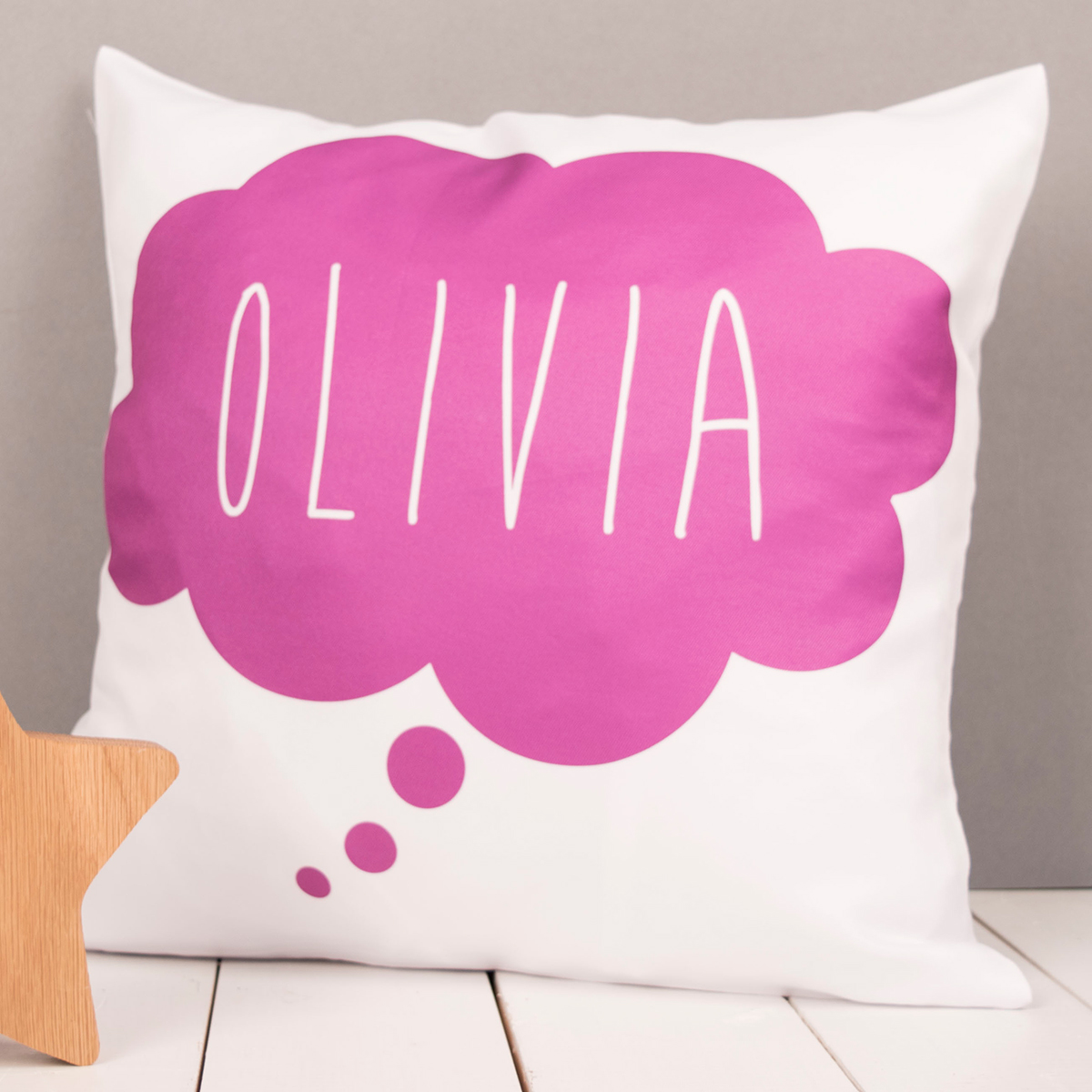 Personalised Cushion - Purple Cloud