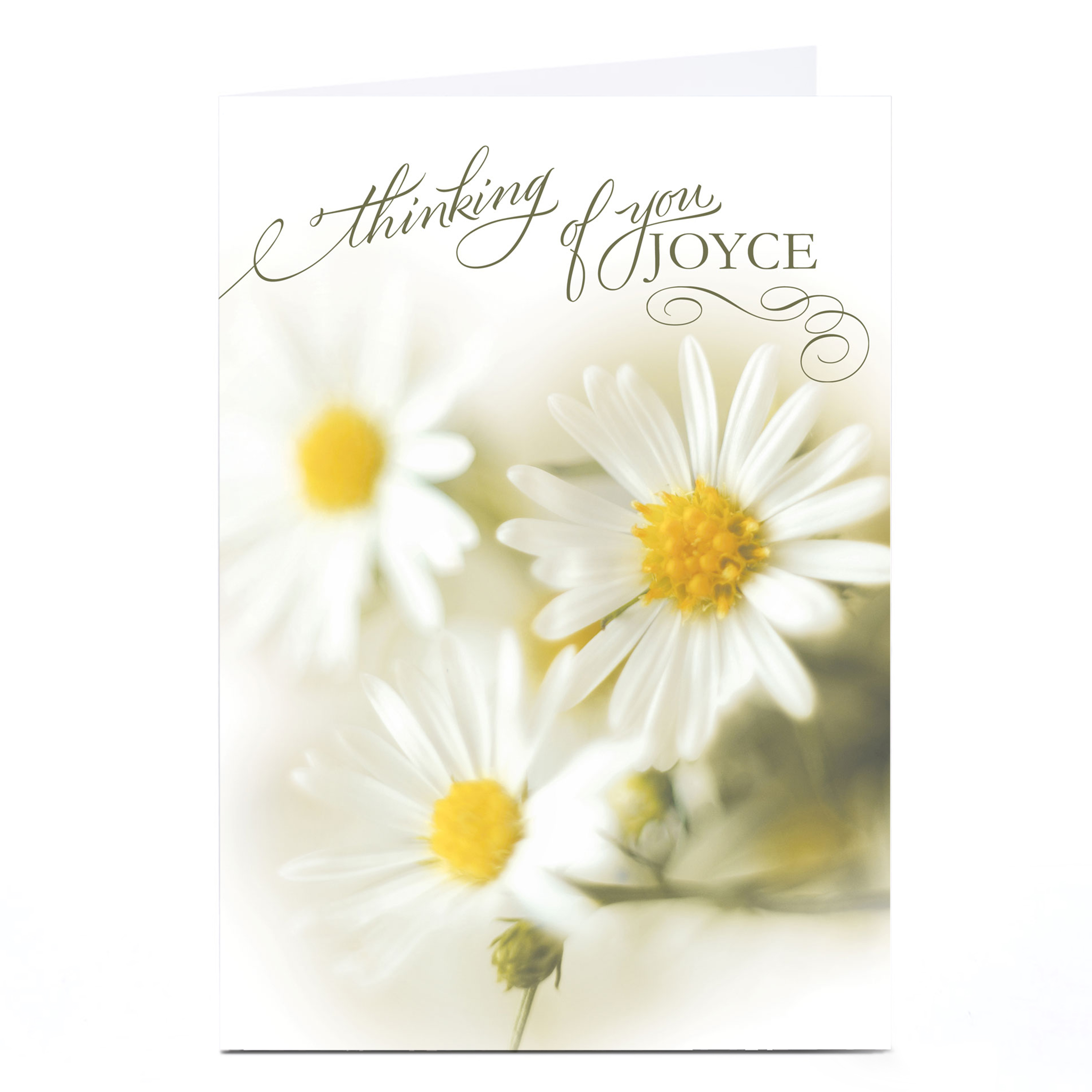 Personalised Sympathy Card - Daisies, Thinking Of You