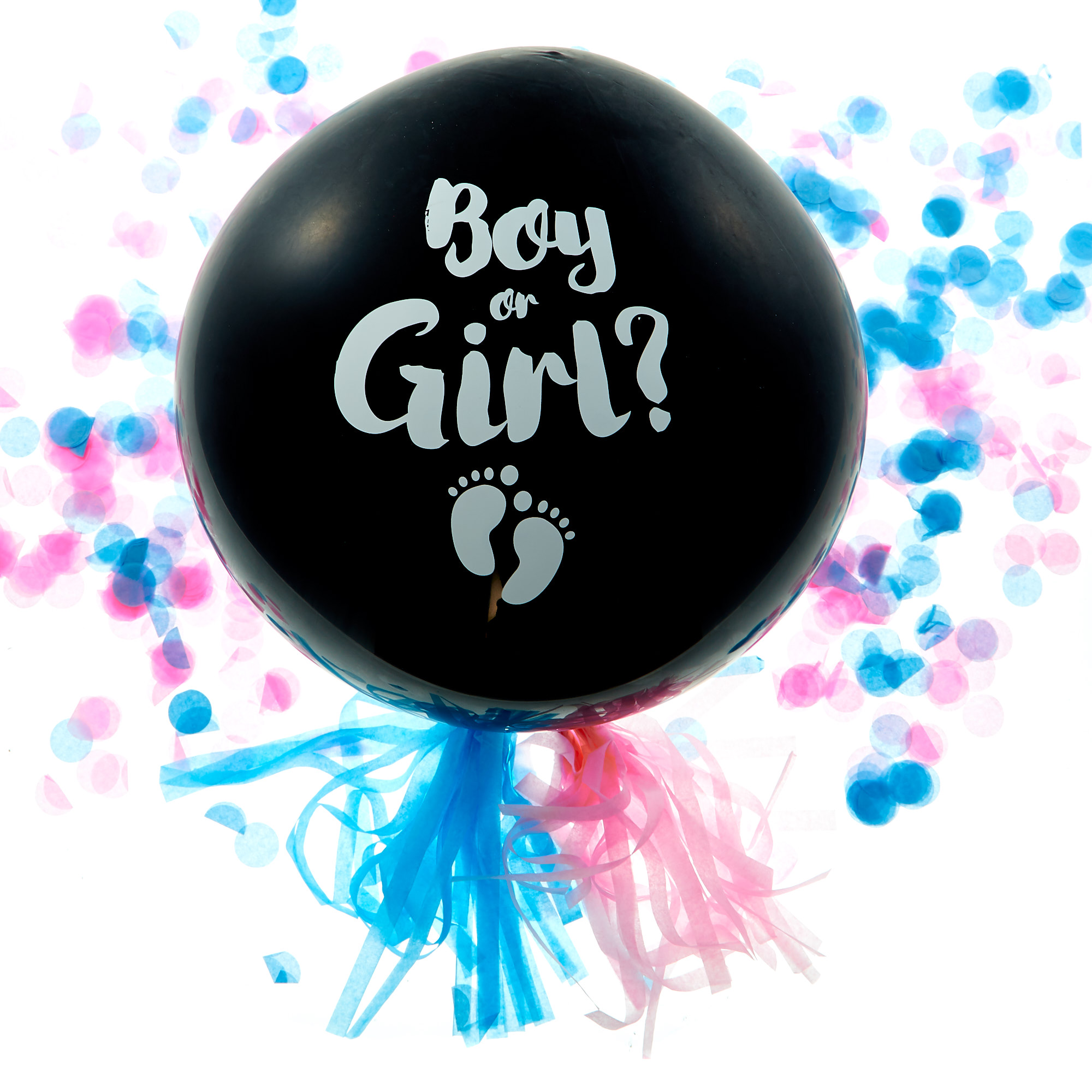 BOY OR GIRL Gender Reveal Balloon Banner Bunting