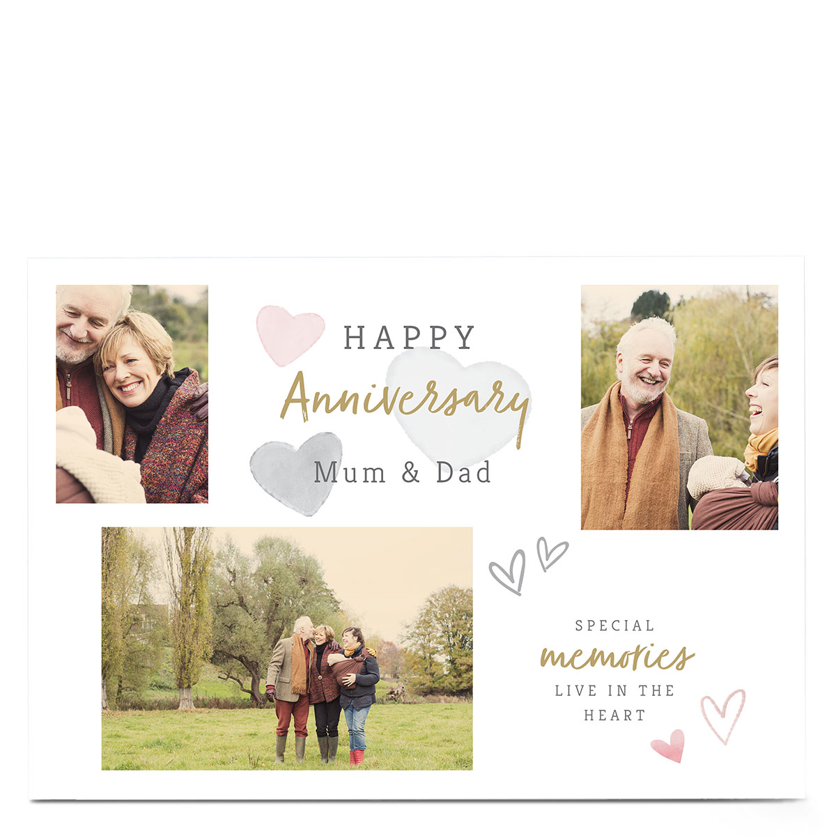 Photo Anniversary Card - Special Memories Live In The Heart