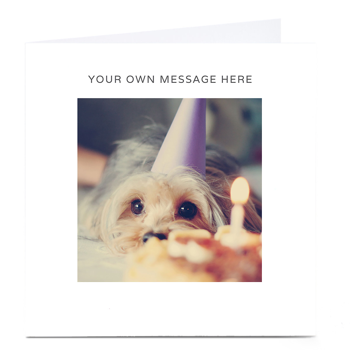 Personalised Card - Dog With Party Hat
