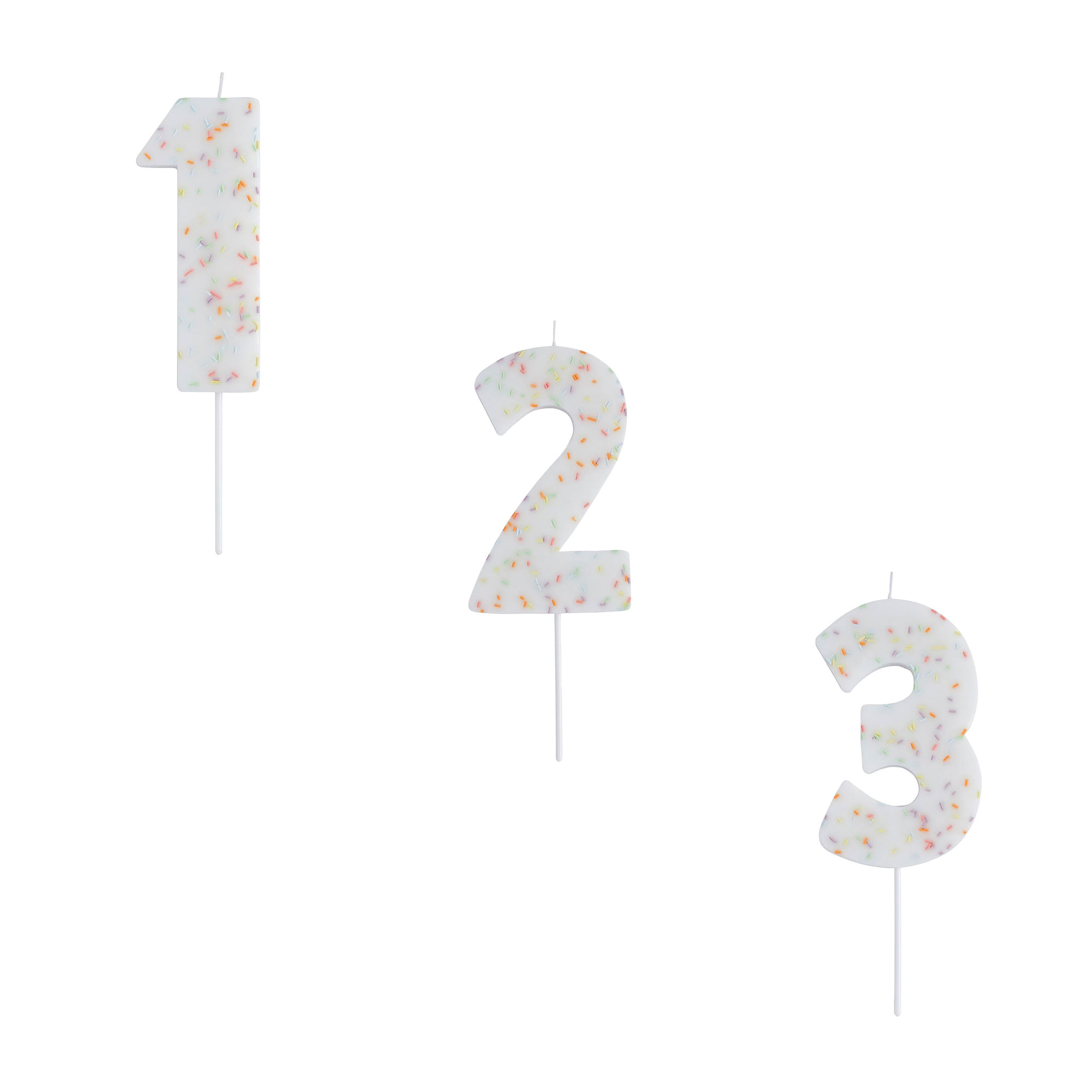 Giant Sprinkle Number Cake Candle (0-9)