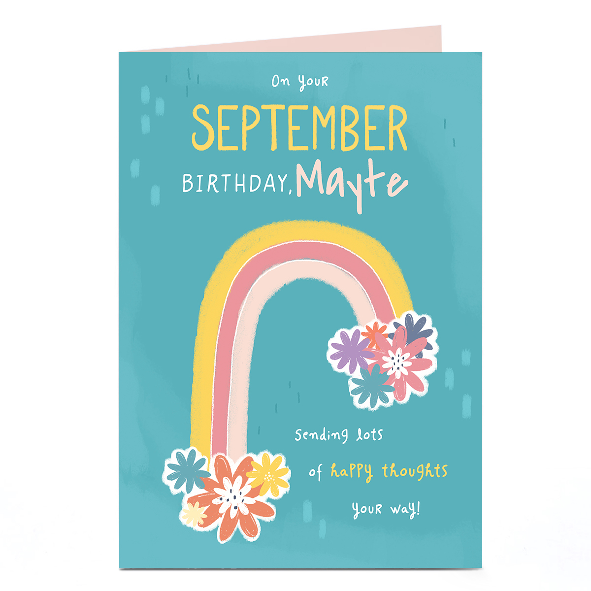 Personalised Birthday Card - September Happy Thoughts