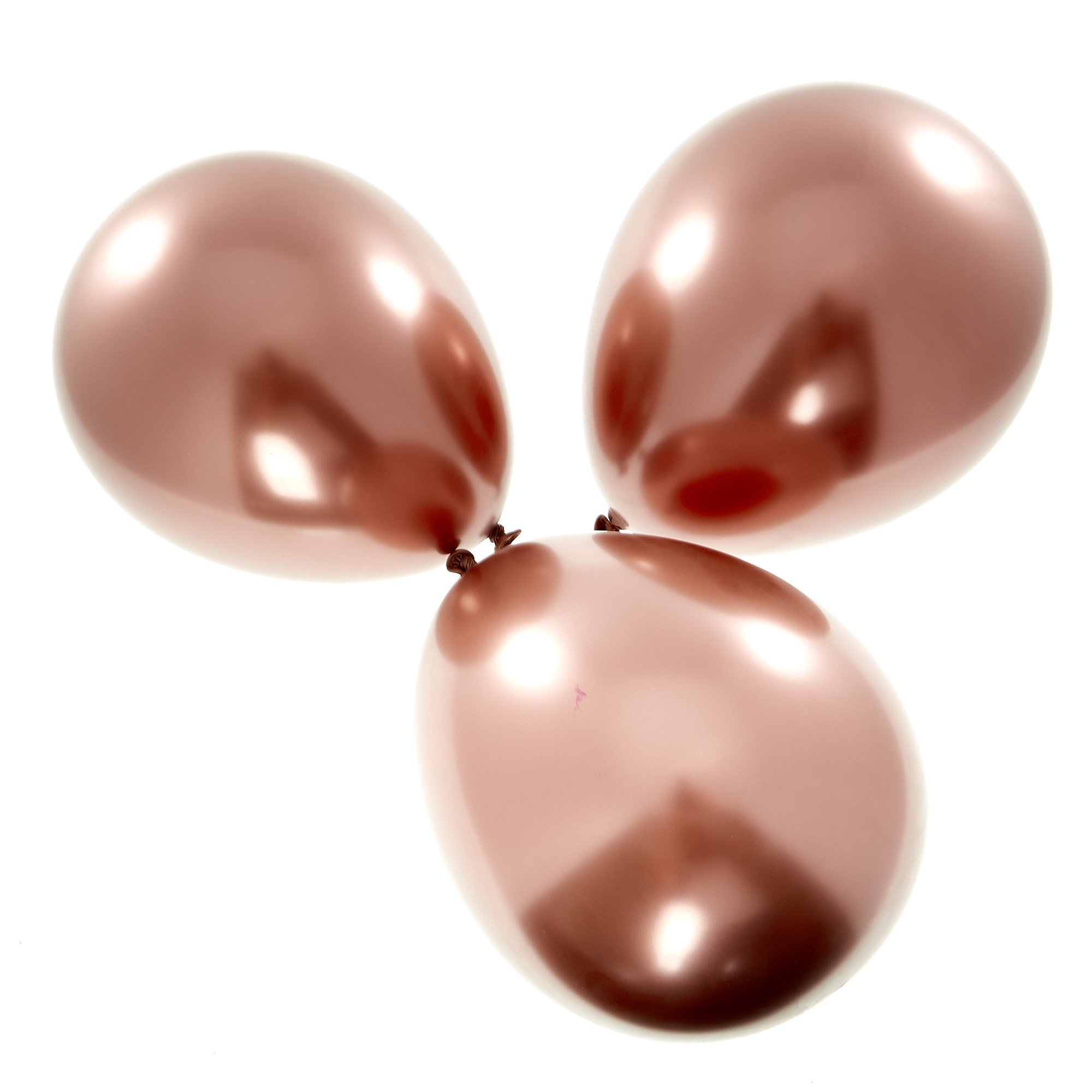 Rose Gold Satin Latex Balloons - Pack Of 6