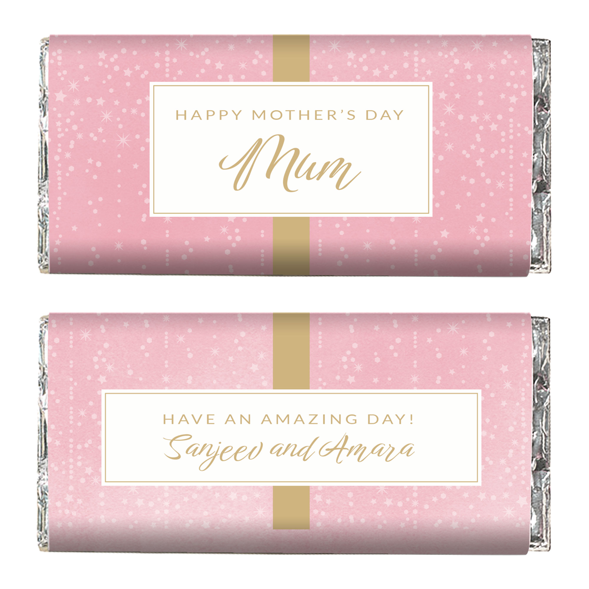 Personalised Chocolate Bar - Happy Mother's Day, Pink