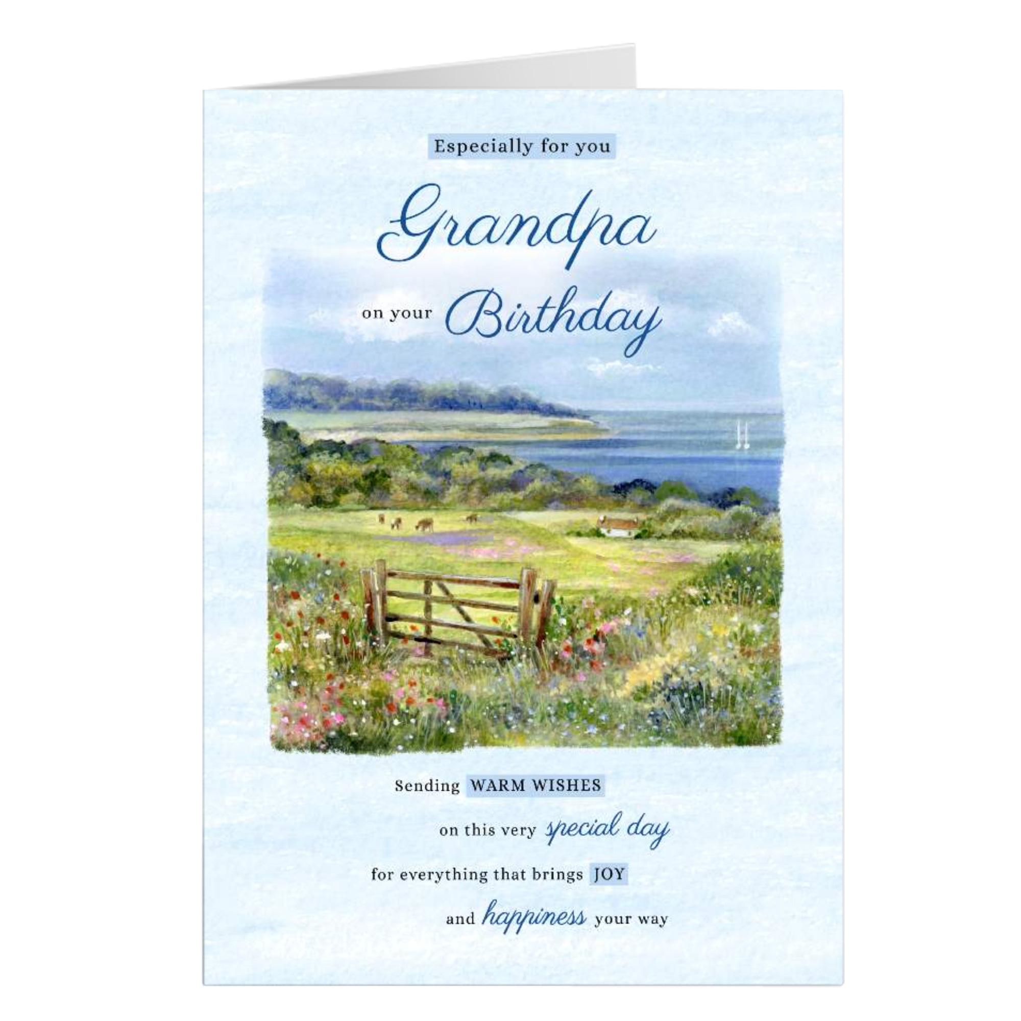Personalised Birthday Card - Country Scene, Grandpa