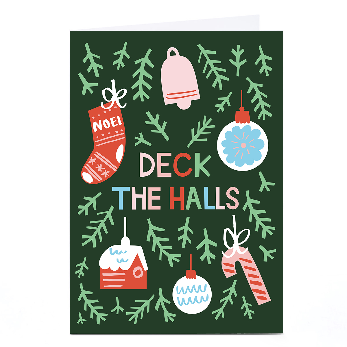 Peronalised Ashley Le Quere Christmas Card - Deck the Halls