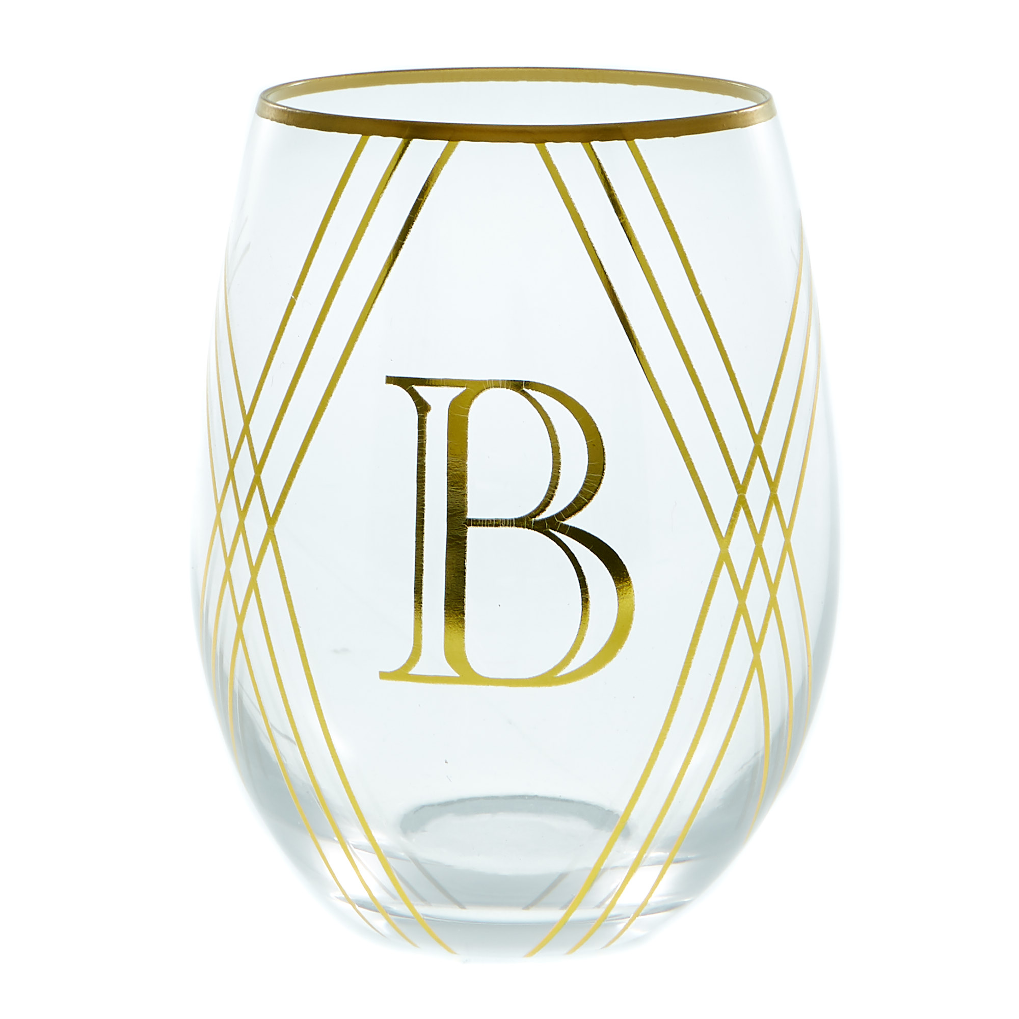 Letter B Glass Tumbler