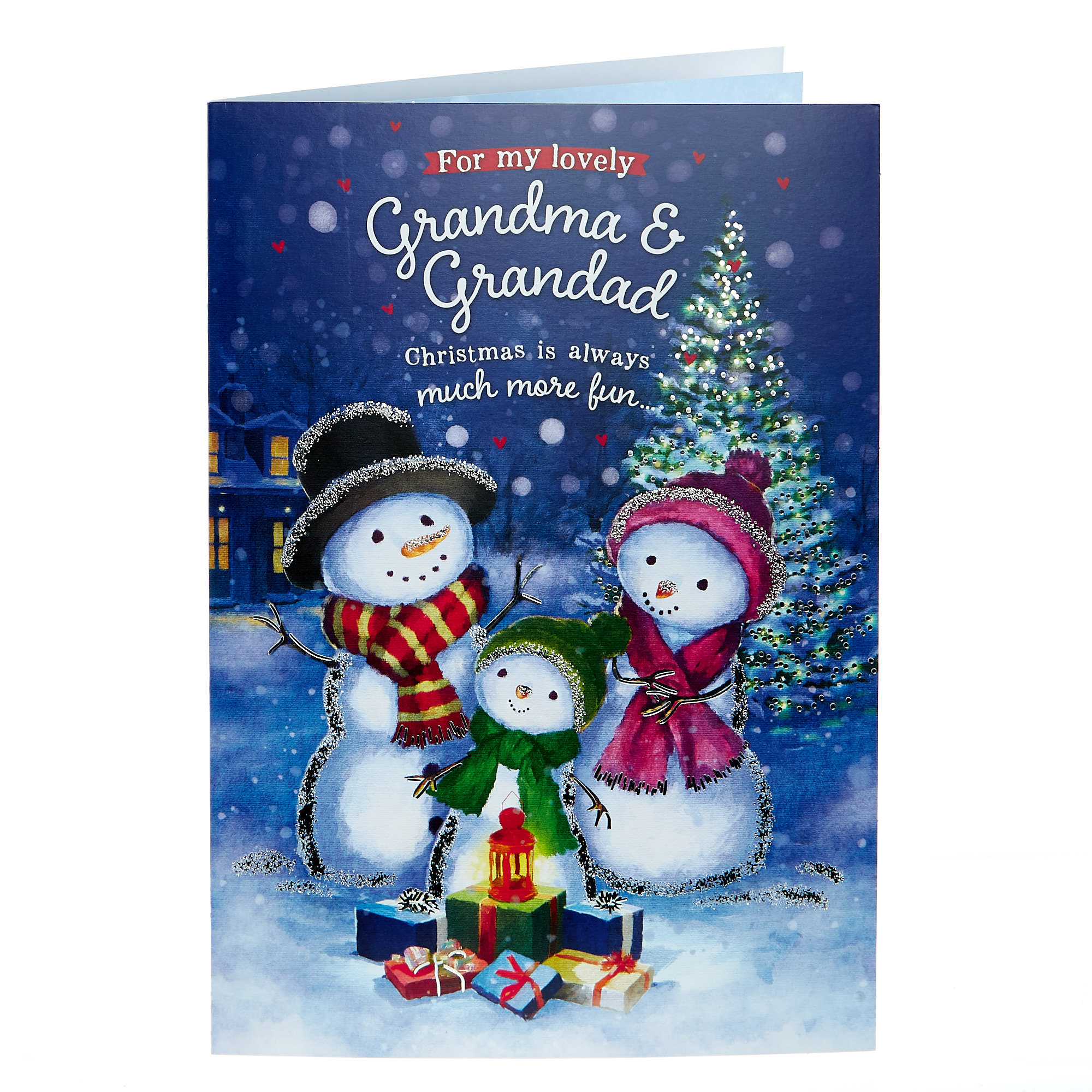 Christmas Card - Grandma & Grandad Snowmen