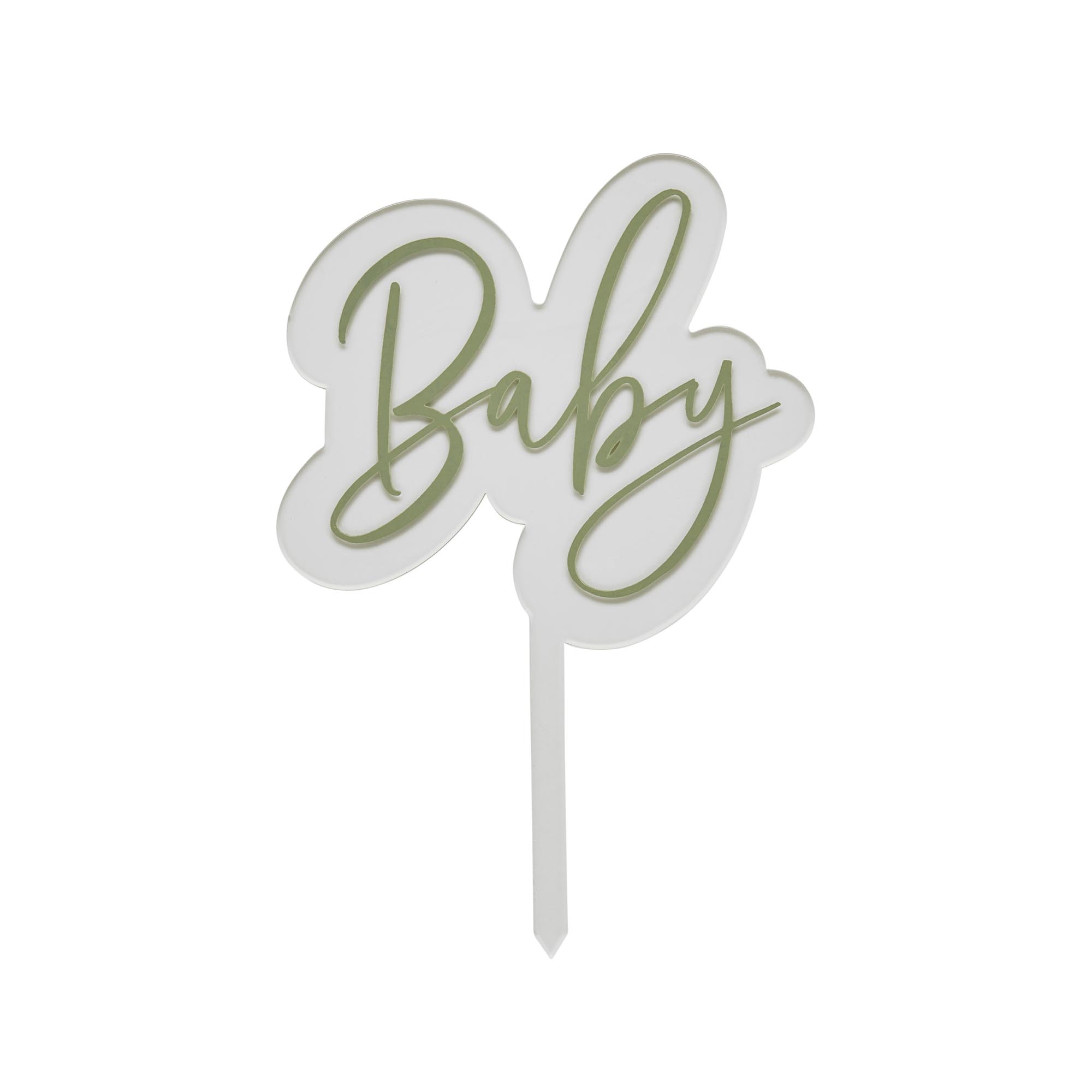 Sage Baby Acrylic Cake Topper
