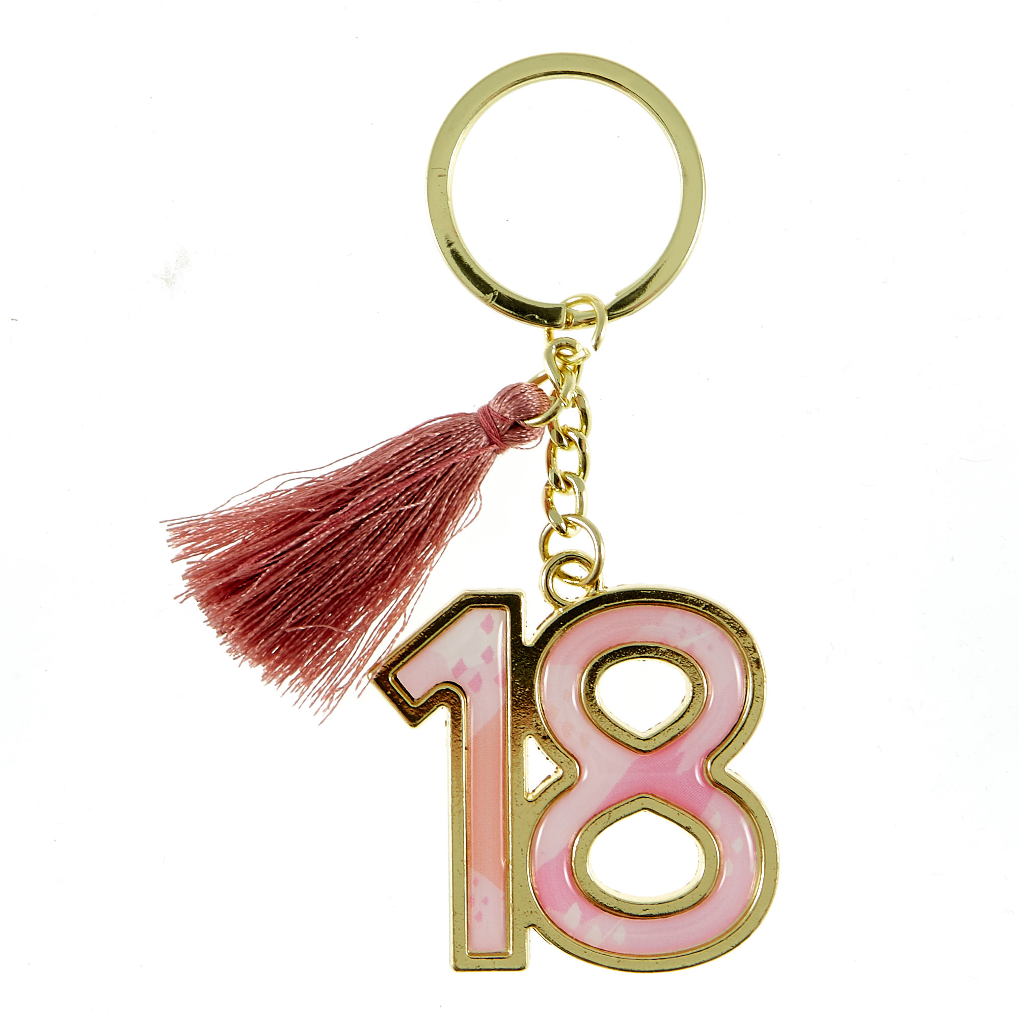 Pink 18th Birthday Keyring