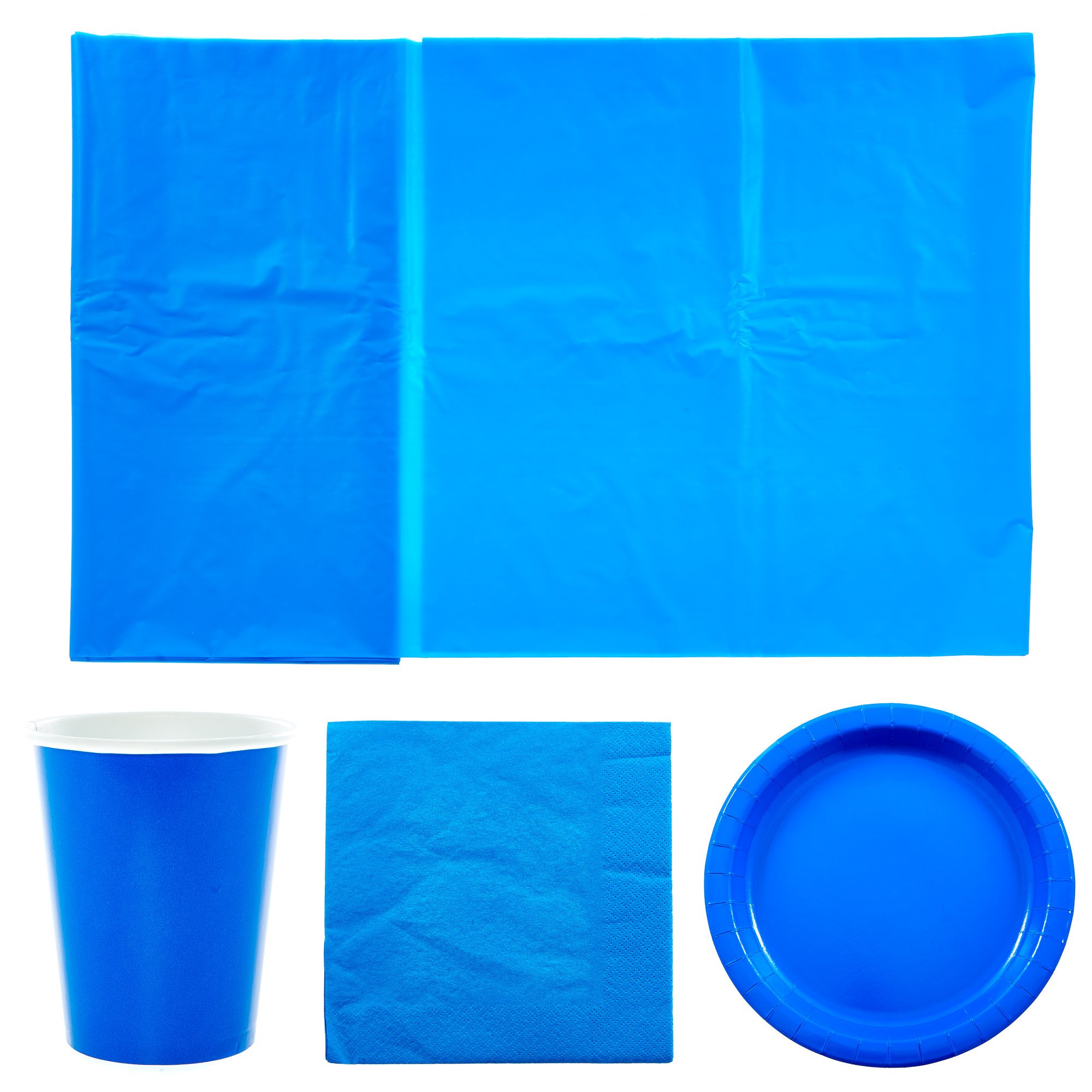 Blue Party Tableware Bundle - 8 Guests