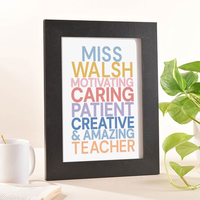 Personalised Motivating Caring Portrait Print