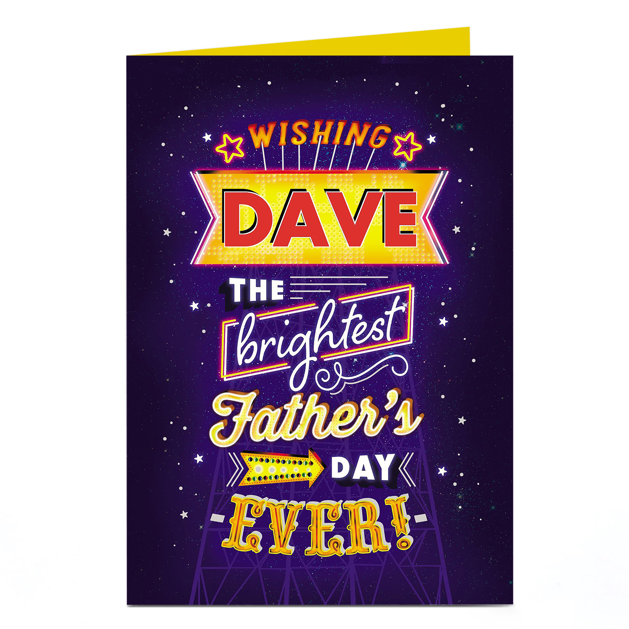 Personalised Father's Day Card - Brightest Father's Day