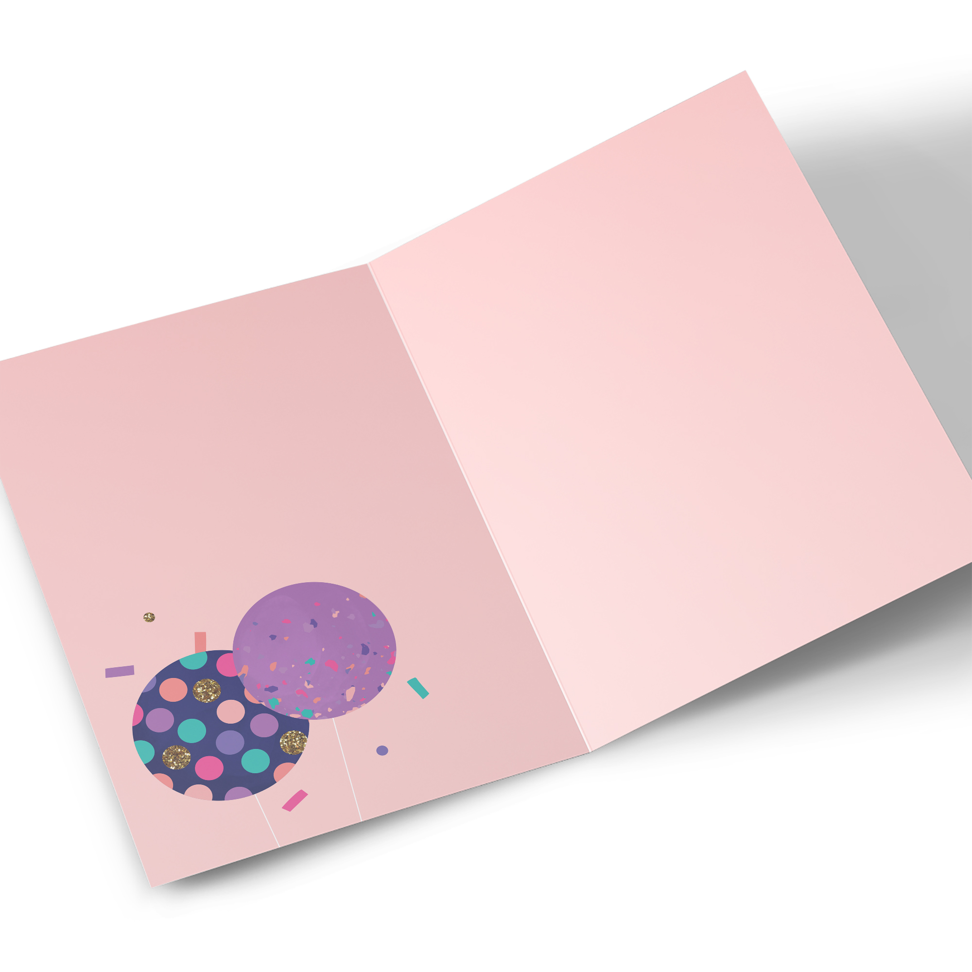Photo Birthday Card - Cake & Sparkles, Editable Age & Recipient