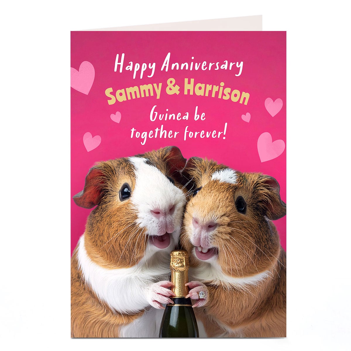 Personalised Anniversary Card - Guinea Be Together Forever