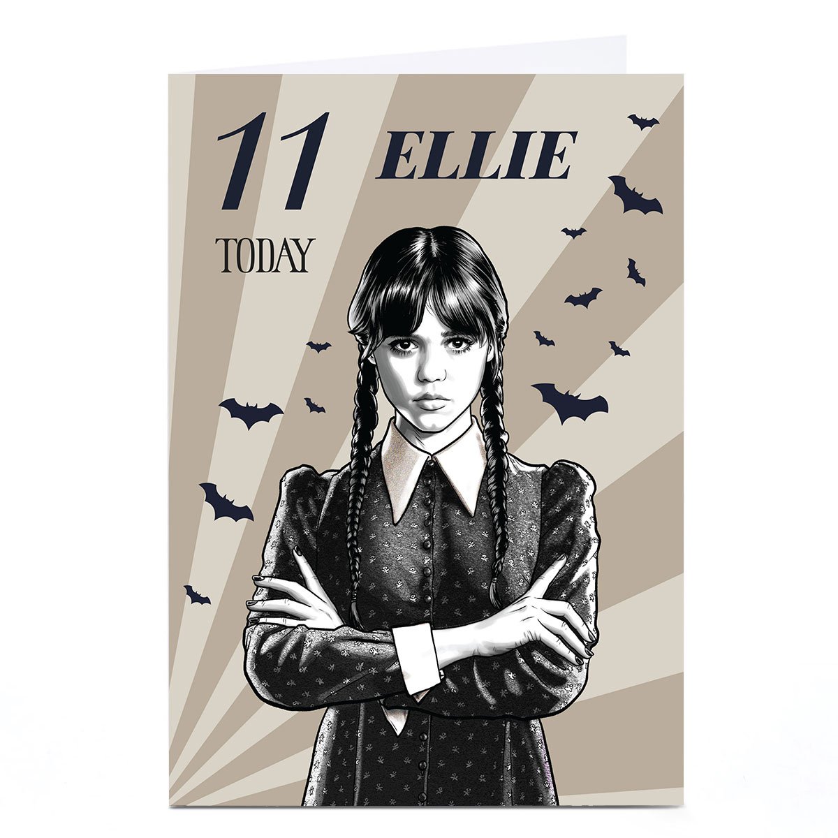 Personalised Birthday Card - Wednesday Age and Name