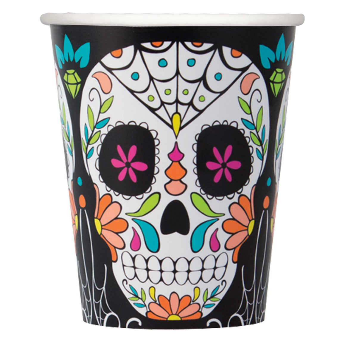 Day of The Dead Party Tableware Bundle - 16 Guests