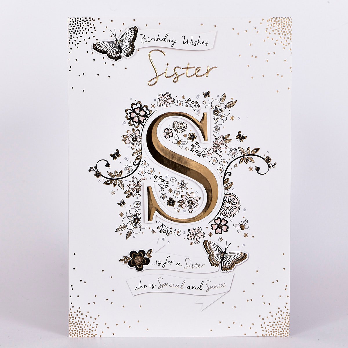 Birthday Card - S Is For Sister