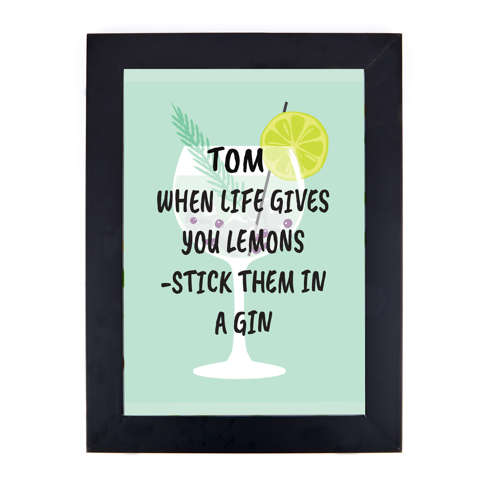 Personalised Gin Print - When Life Gives You Lemons