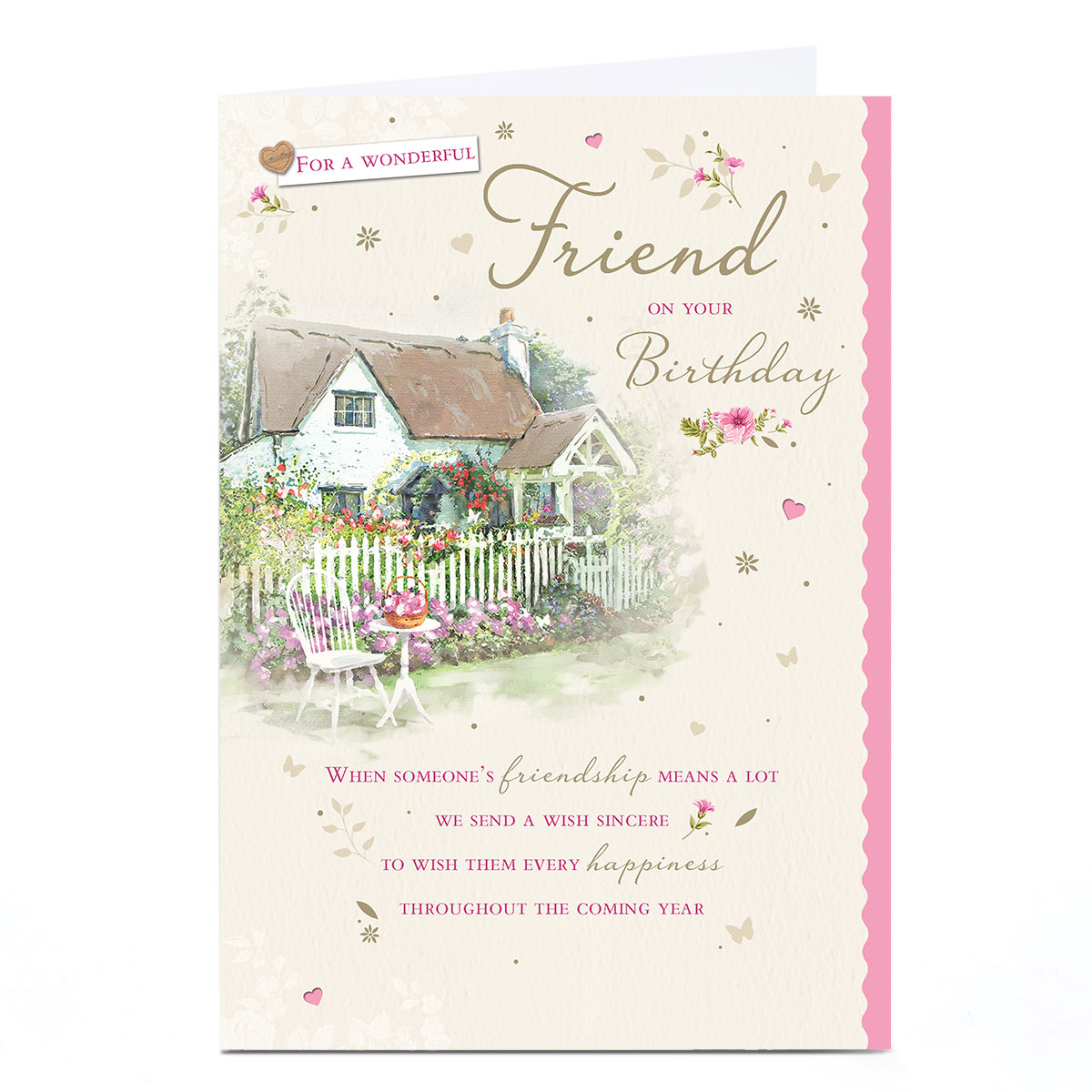 Personalised Birthday Card - For A Wonderful Friend On Your Birthday