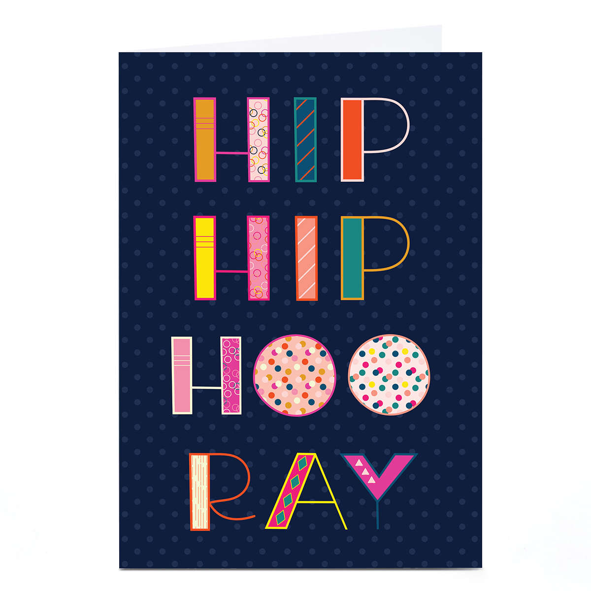 Personalised Sazerelli Card - Hip Hip Hooray