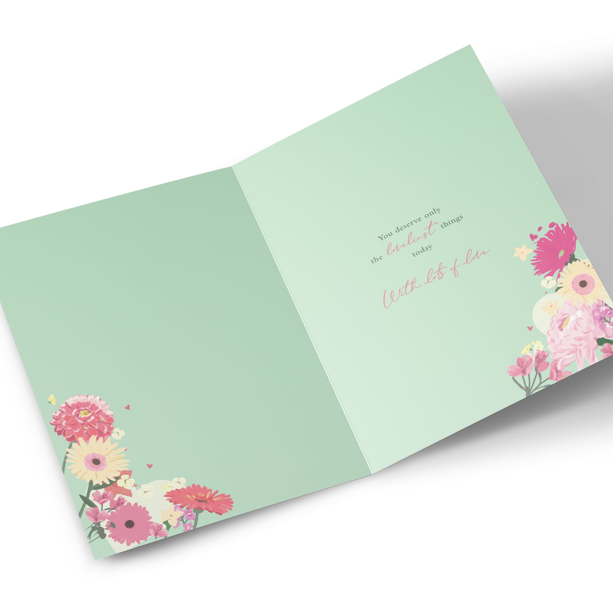 Birthday Card - Pink Flower Bouquet, Grandma