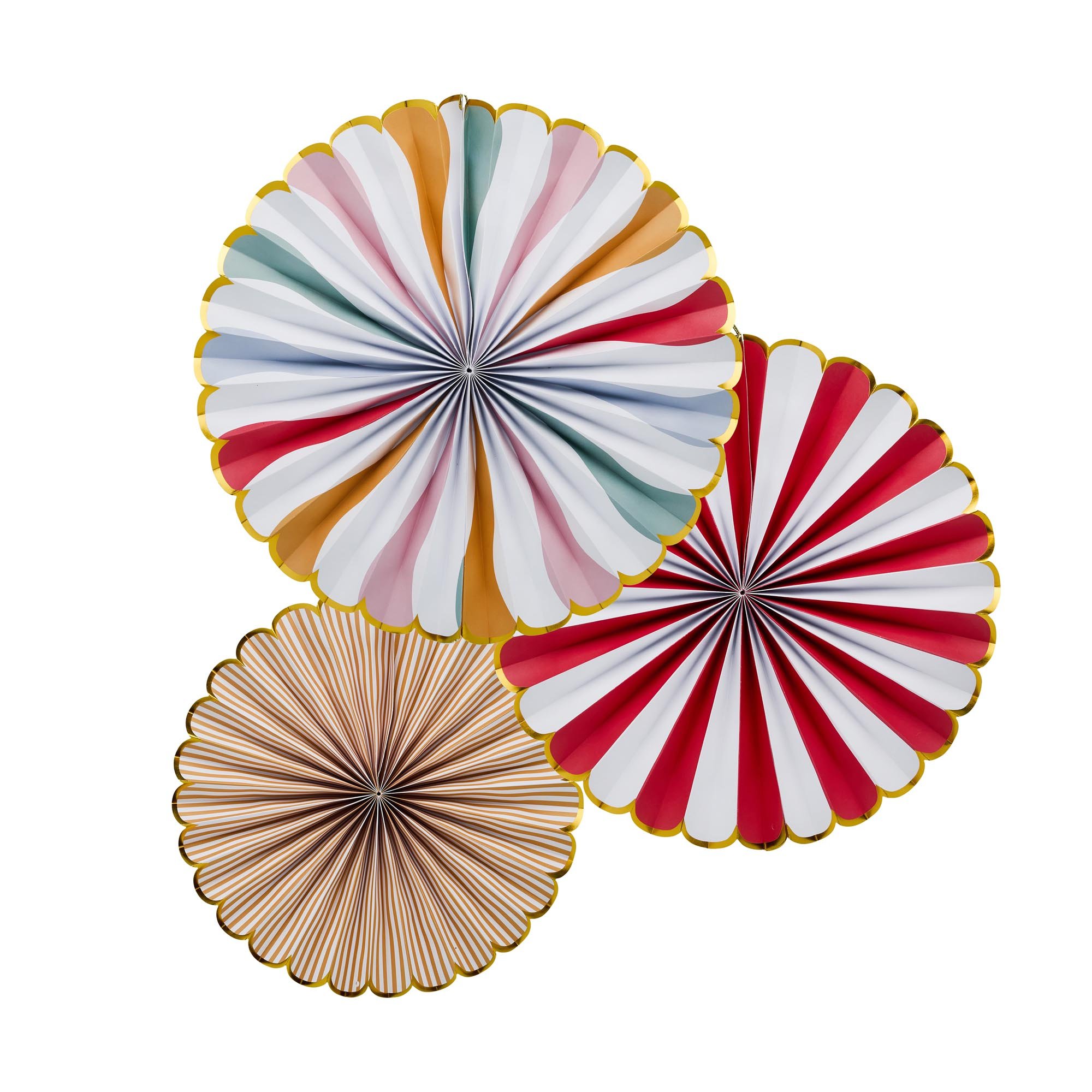 Circus Fan Decorations - Pack of 3