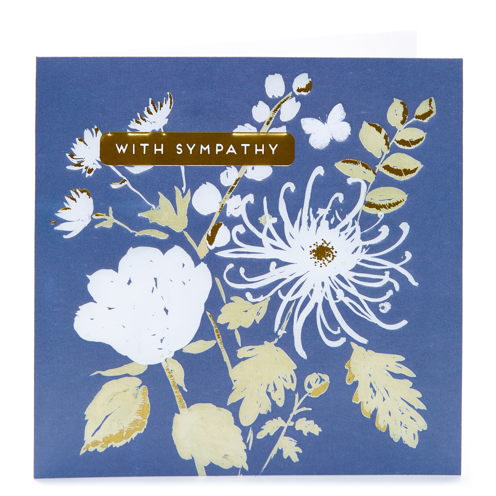 Sympathy Card - White Flowers