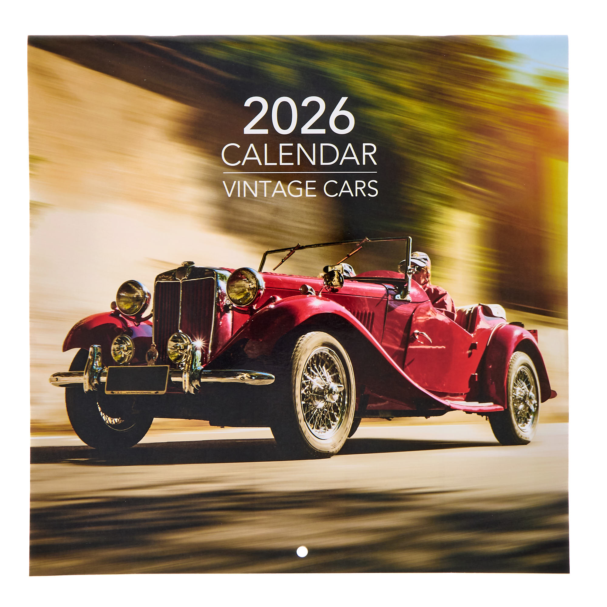 Vintage Cars 2026 Square Wall Calendar