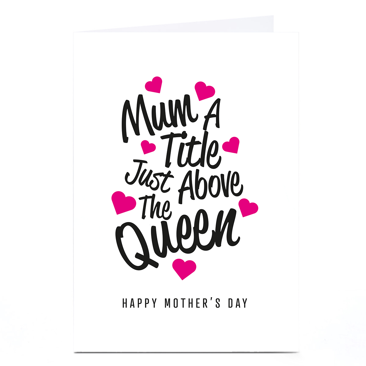 Personalised Punk Mother's Day Card - Above The Queen