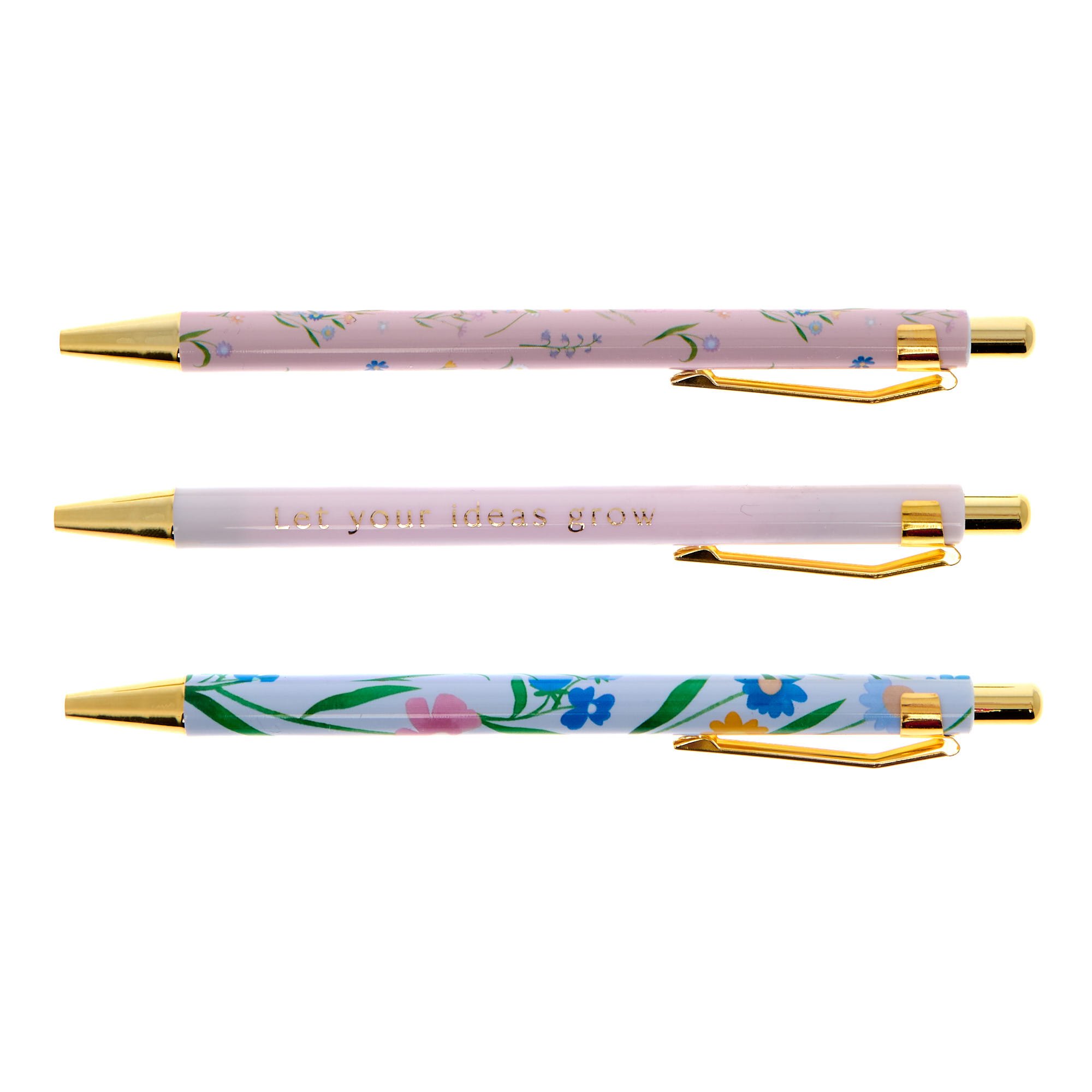 Floral Pens - Pack of 3