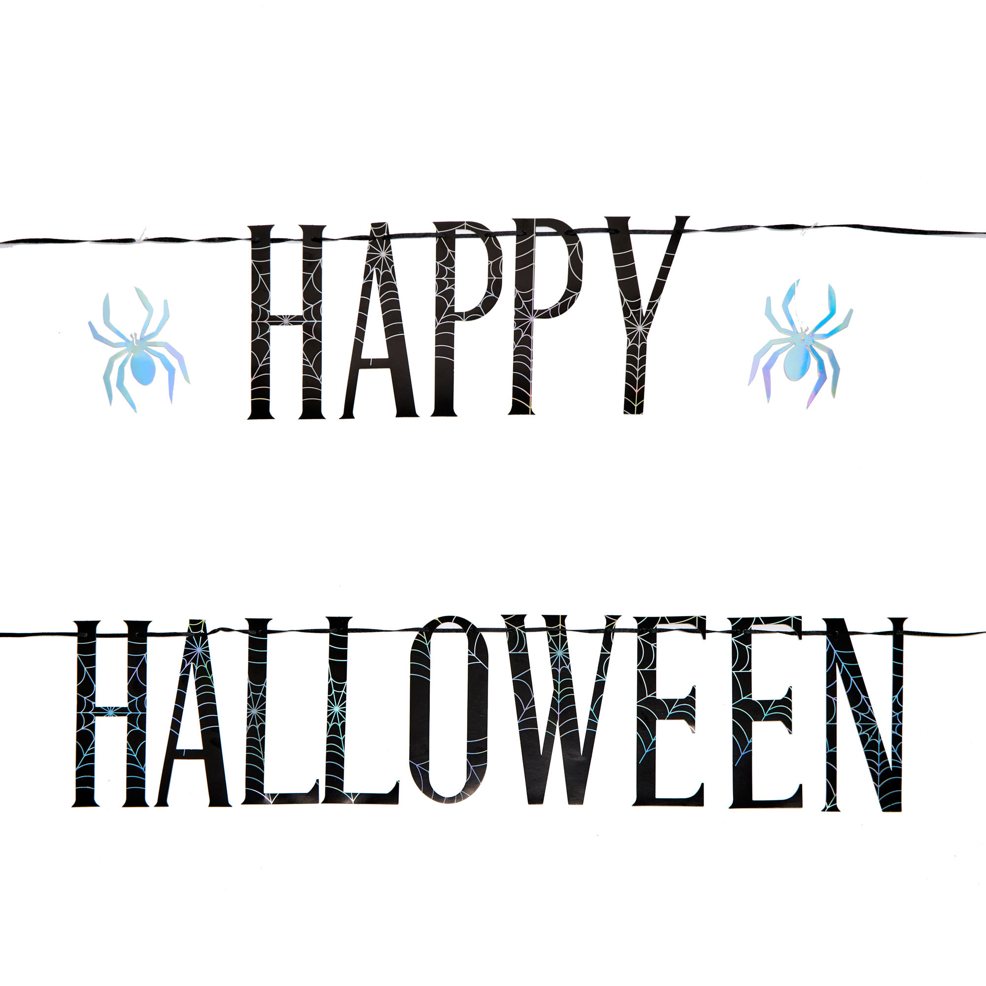 Happy Halloween Iridescent Banner