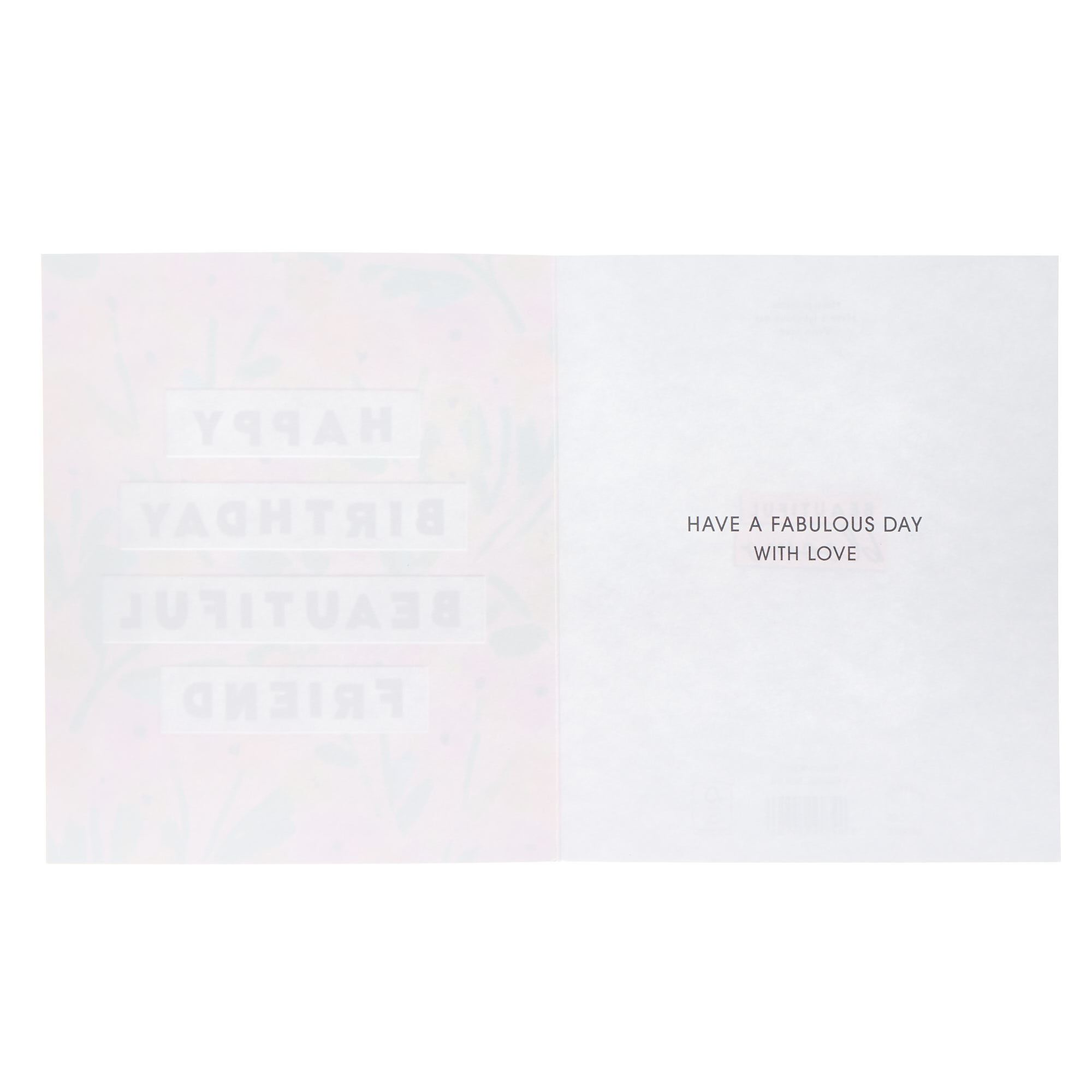 Beautiful Friend Floral Birthday Card