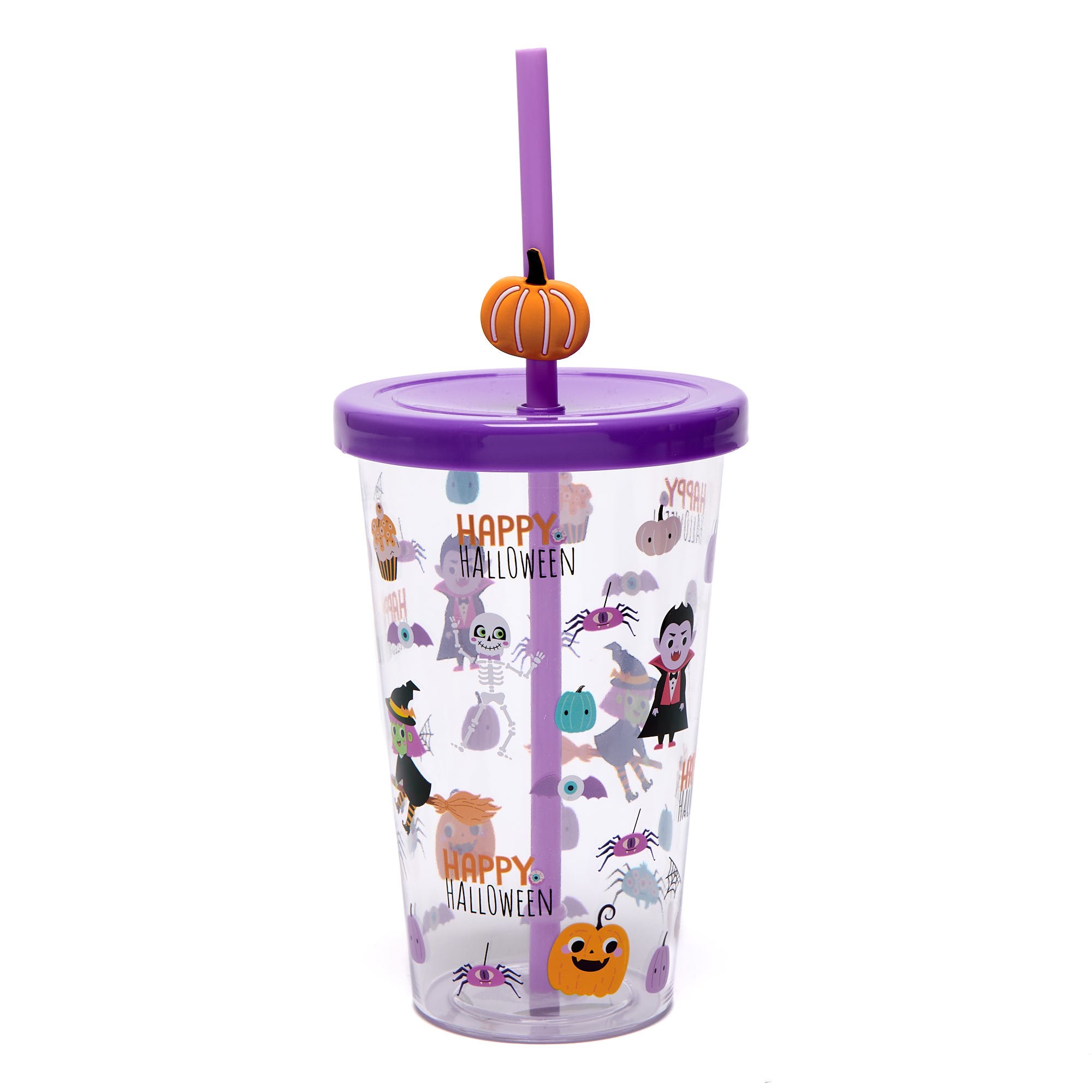 Happy Halloween Drinks Tumbler & Straw