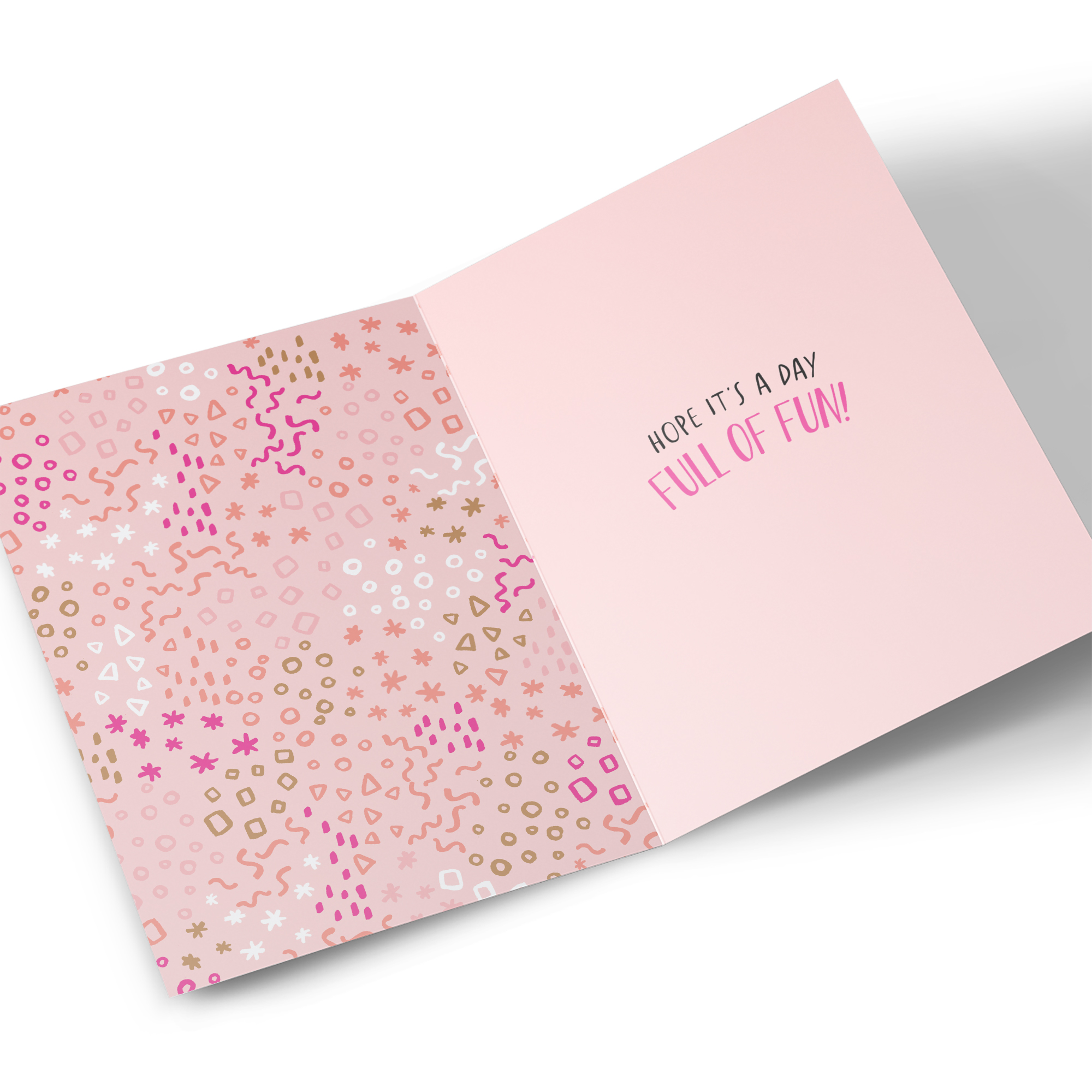 Birthday Card - Pink Hip Hip Hooray, Goddaughter