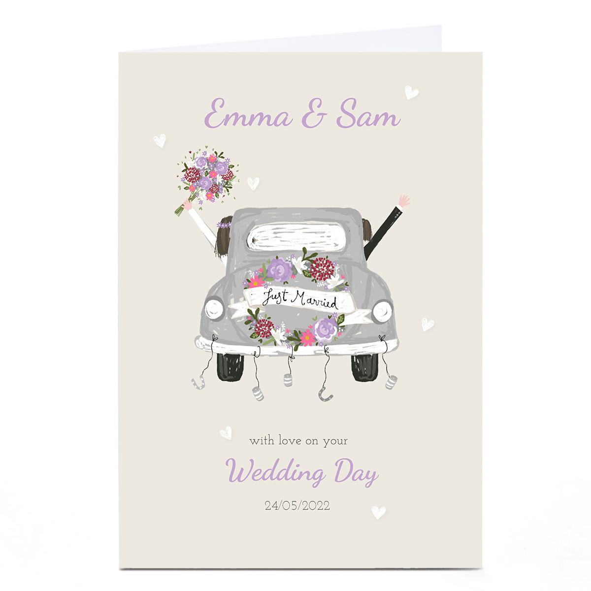 Personalised Kerry Spurling Wedding Card - Mr and Mrs