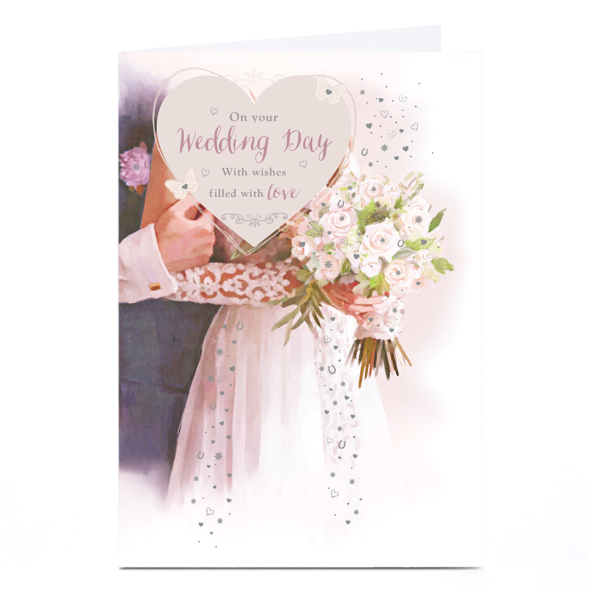 Personalised Wedding Card - Bridal Bouquet Filled With Love