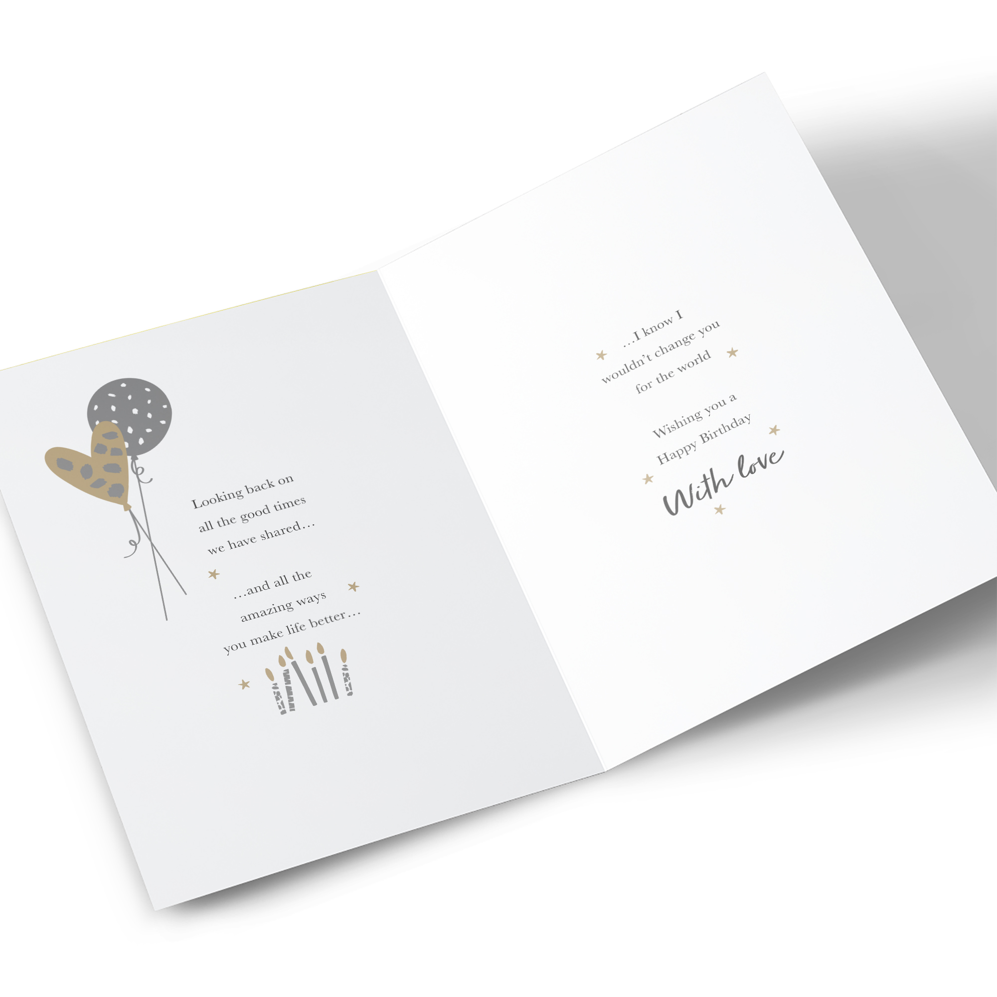 Birthday Card - Black and Gold Cake, Partner