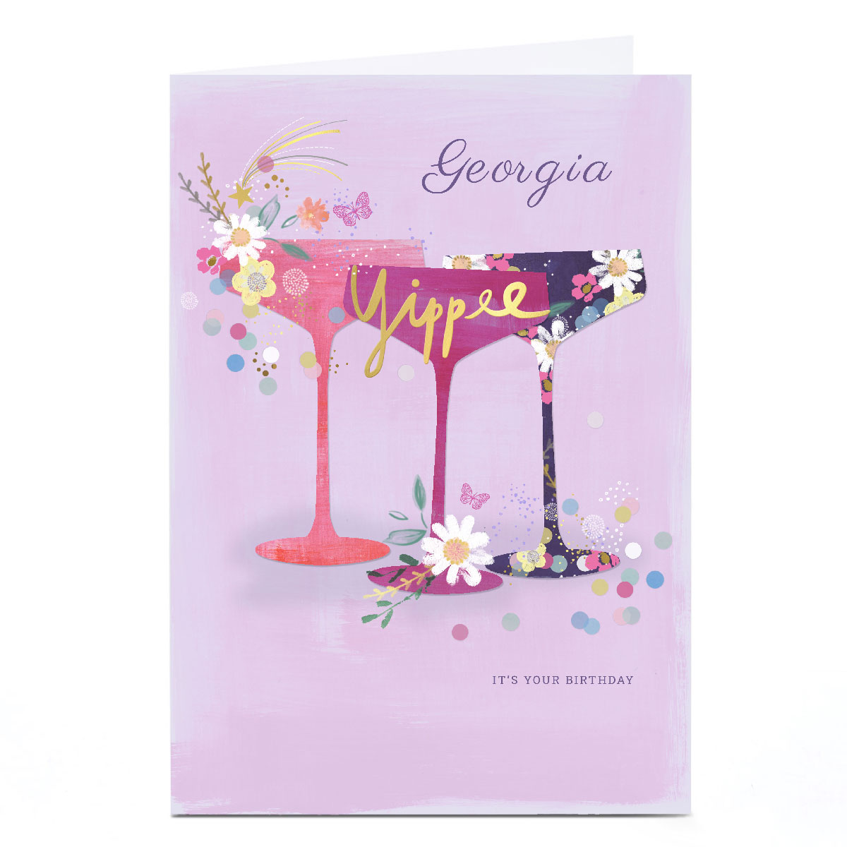 Personalised Kerry Spurling Birthday Card - Yippee Cocktails